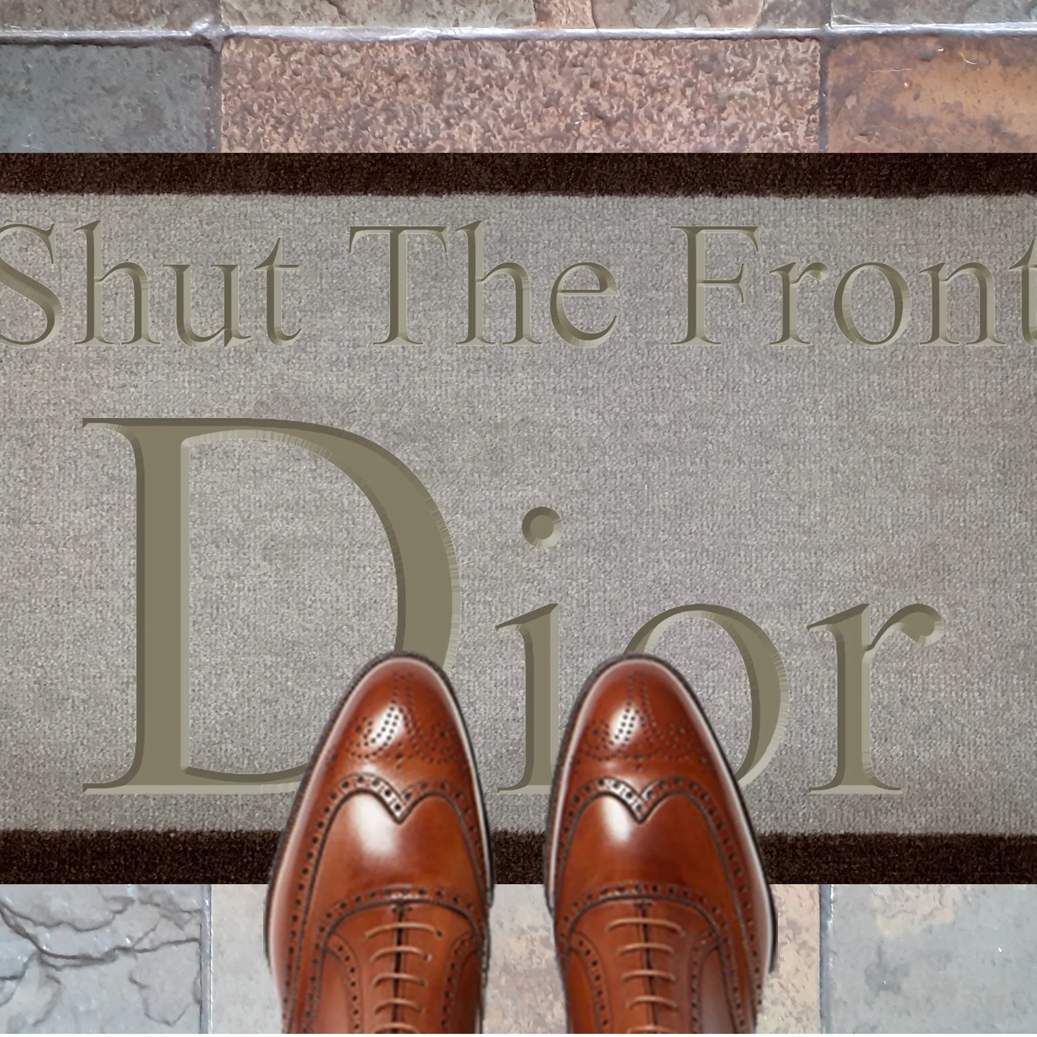 Dior Shut The Front Dior Doormat Light Brown 70x40cm - view 2