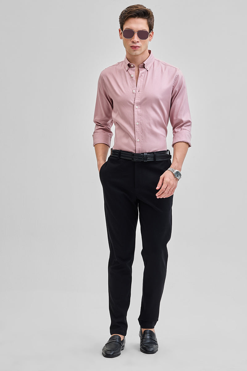 SNITCH Light Pink Solid Oxford Shirt - view 2
