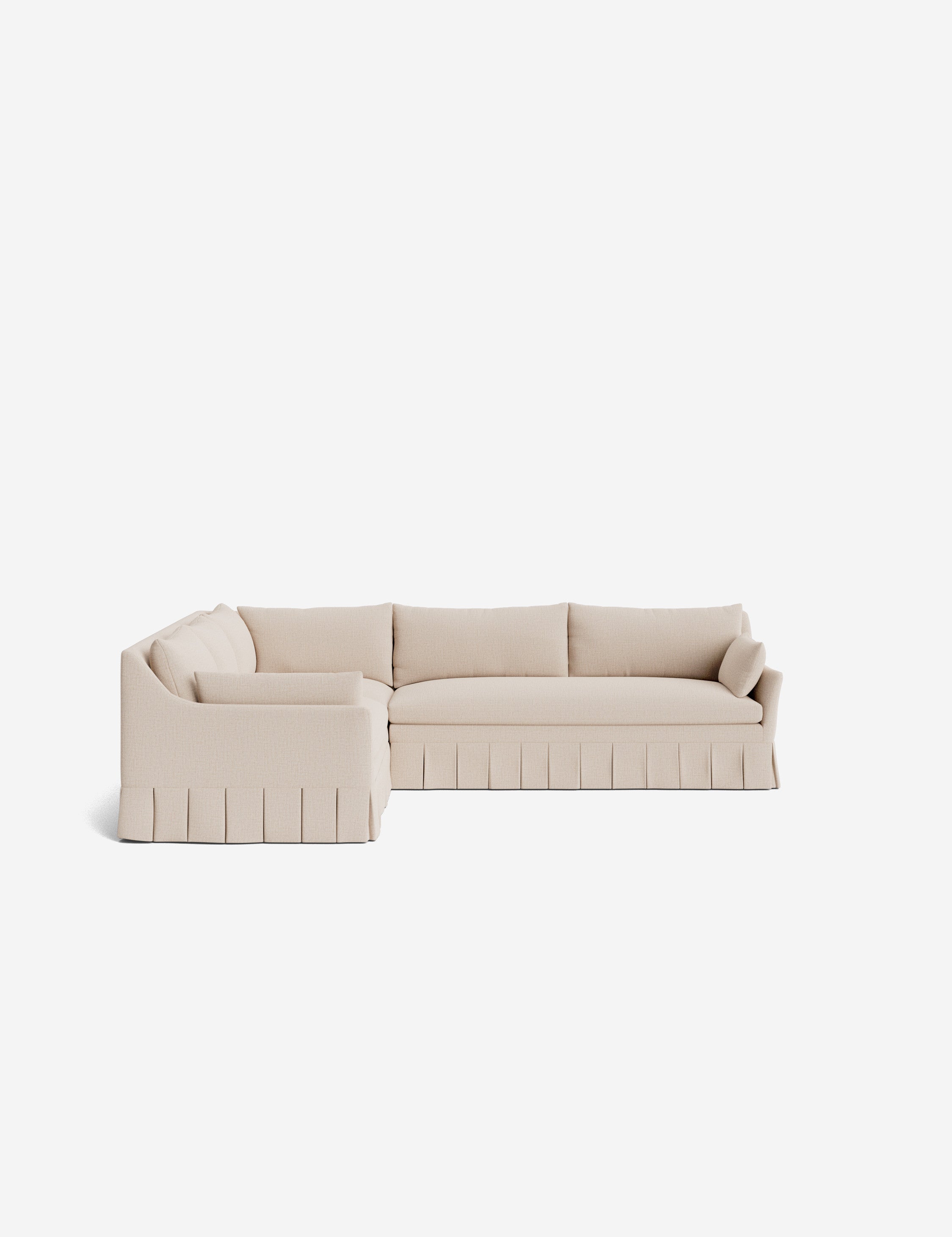 Lulu and Georgia Portola Luxe Depth Pleated Corner Sectional Sofa - view 136