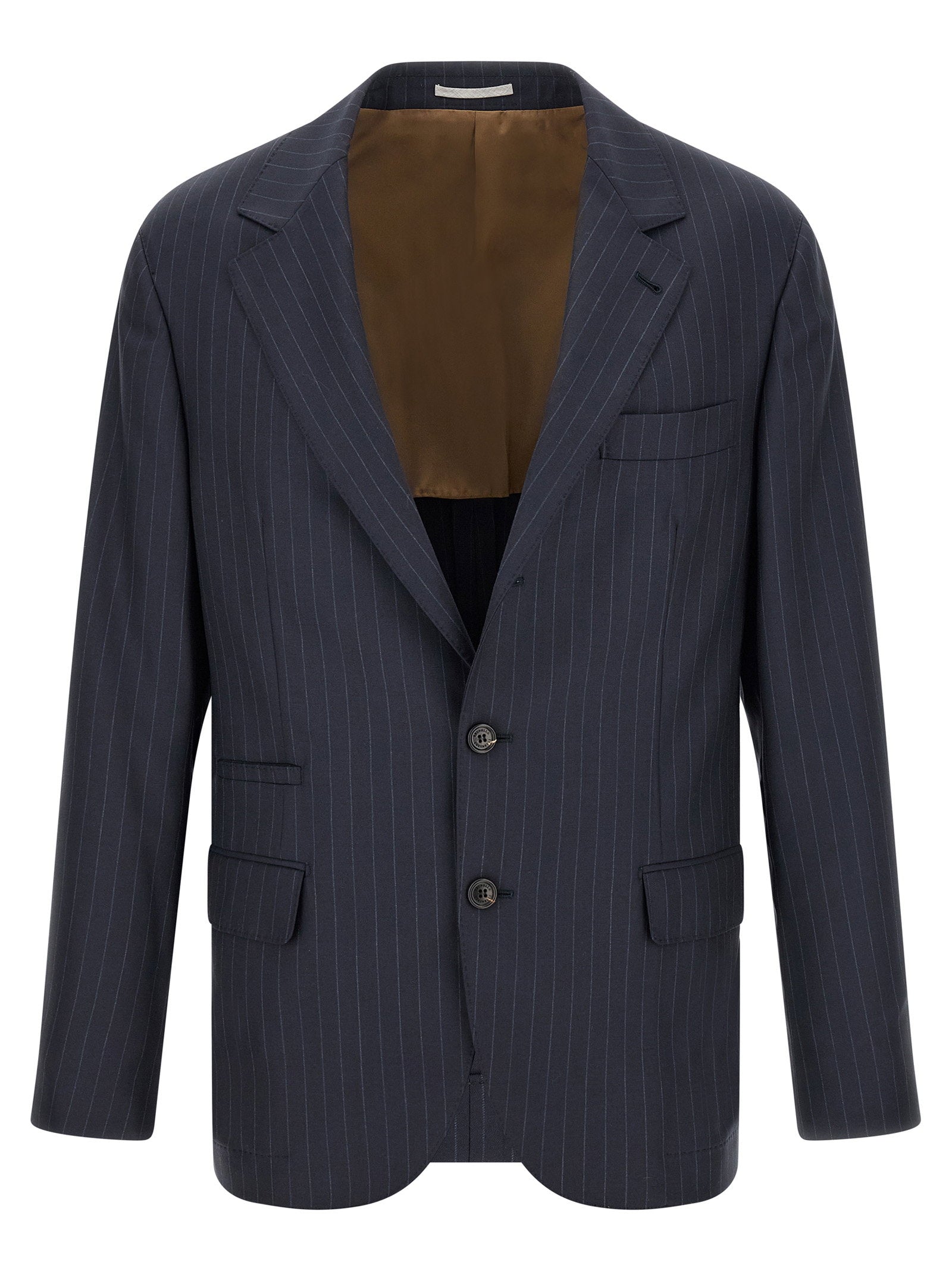 Brunello Cucinelli Pinstripe Batavia Blazer – 100% virgin wool