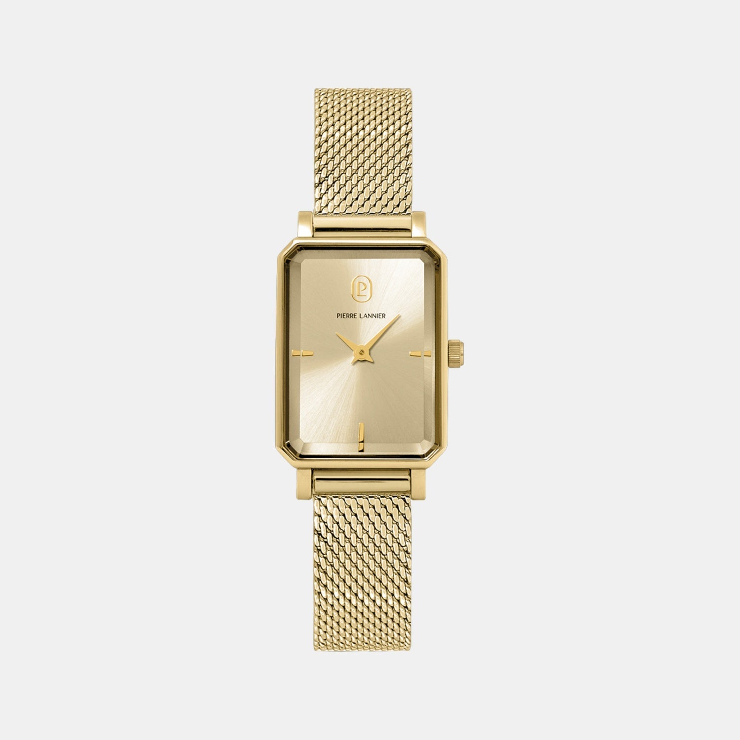 Pierre Lannier Ariane Women Quartz Gold Dial Analog Mesh Watch 006L542