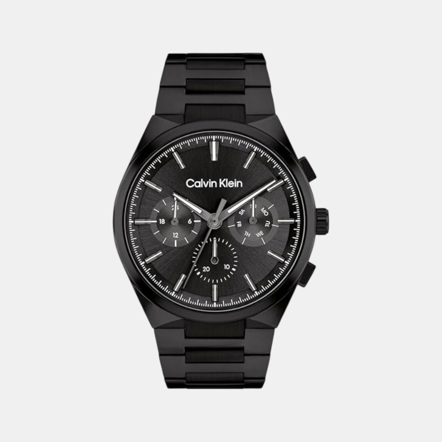 Calvin Klein Distinguish Men Quartz Black Dial Multi-Function Stainless Steel Watch 25200505
