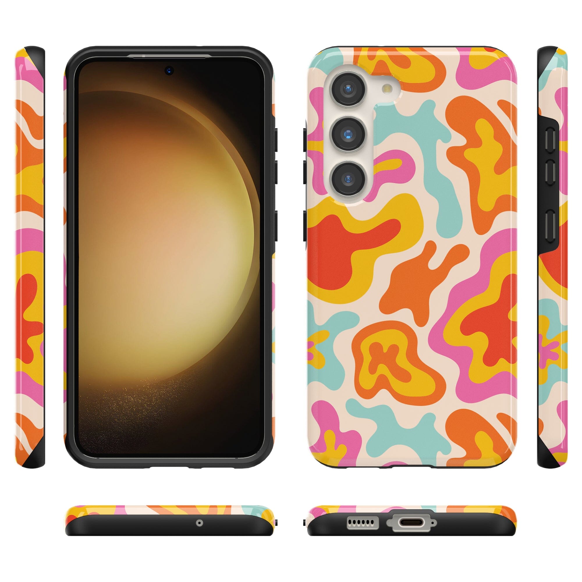 Casetry Tropical Color Splash | Abstract Retro Samsung Case - view 15