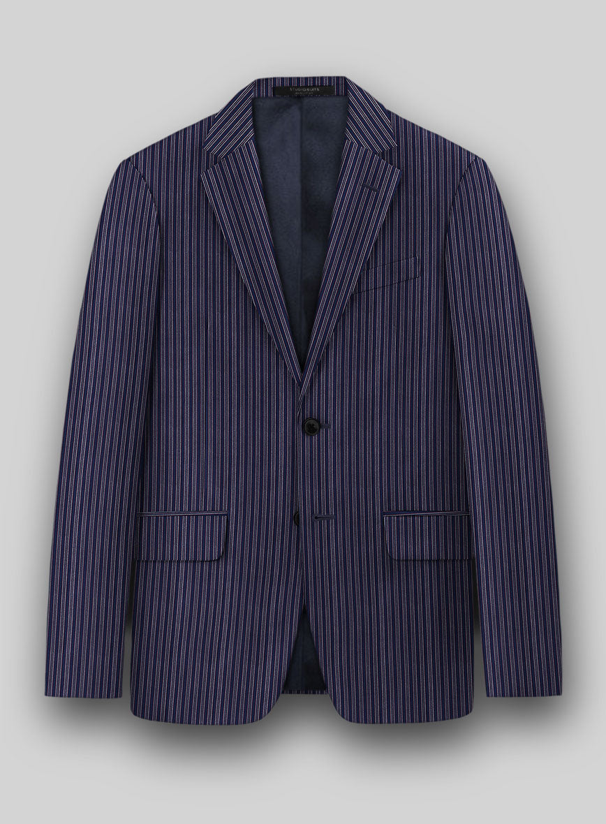 StudioSuits Reda Bravon Navy Blue Stripe Wool Suit - view 3