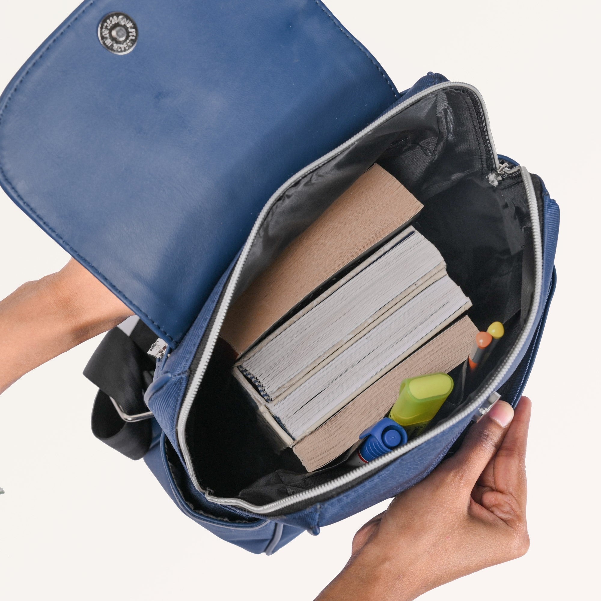 Nestasia Kaizen Small Travel Backpack Navy Blue - view 3