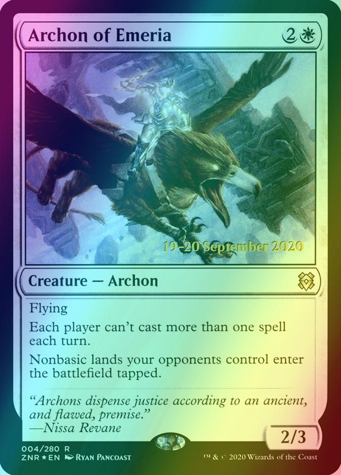 Magic Archon of Emeria [Prerelease] [4s] [Zendikar Rising Promos] [Foil]