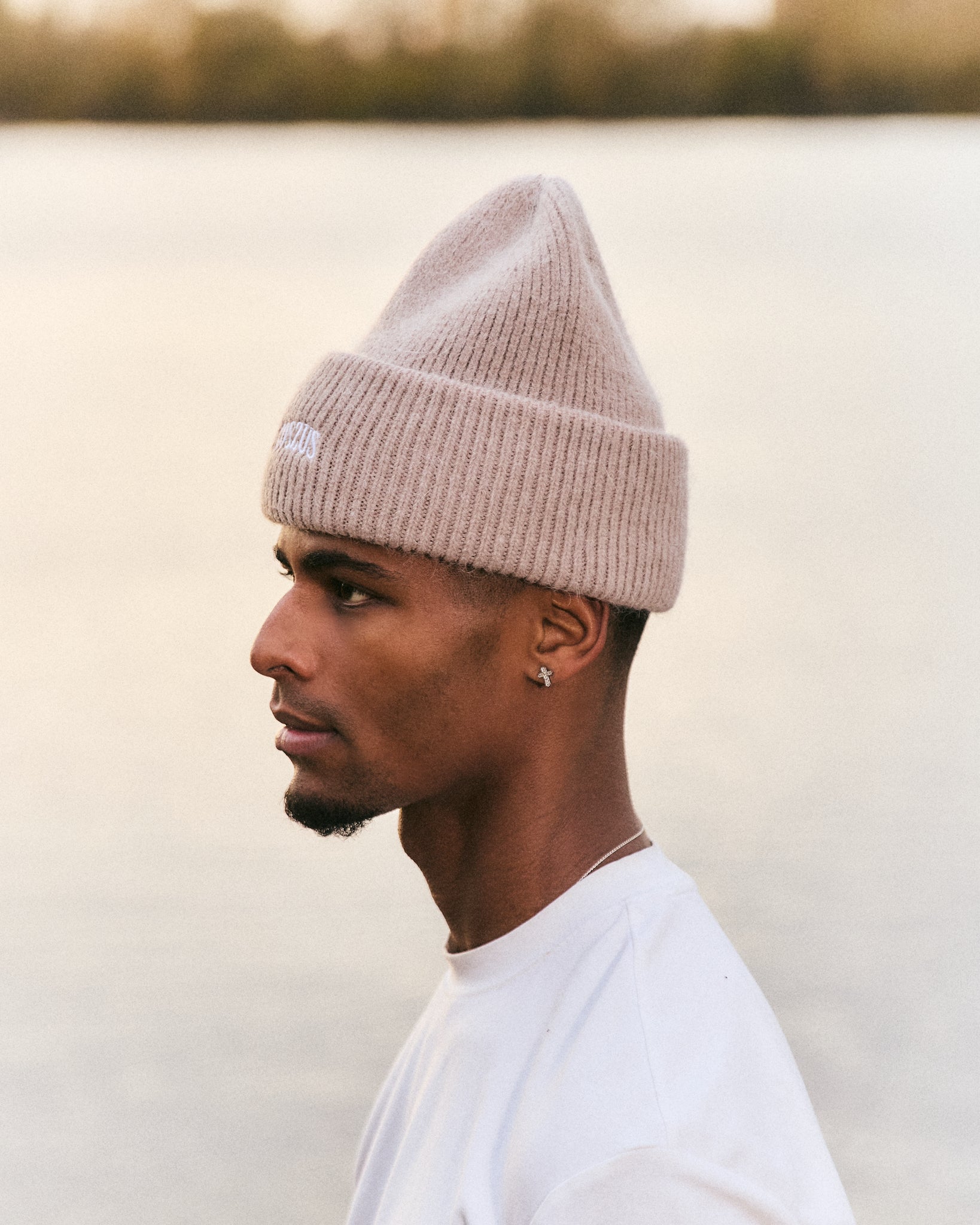 Coszus Arch Logo Taupe Beanie - view 3
