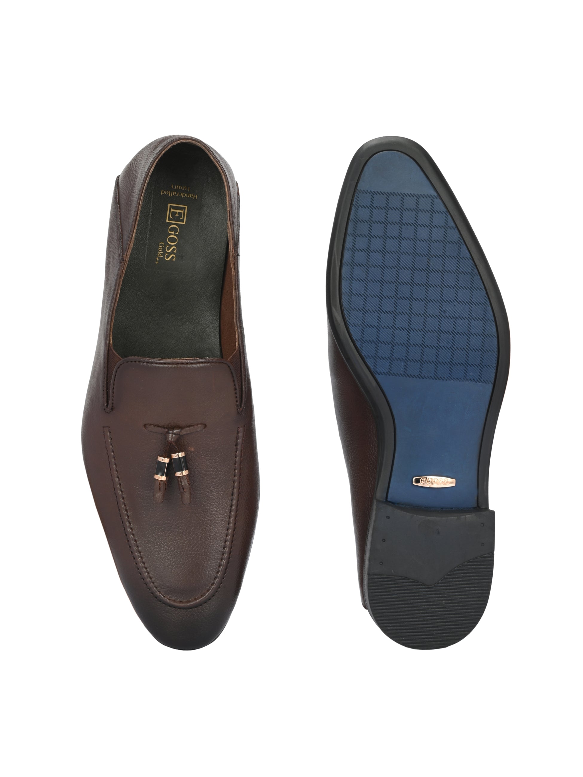Egoss Shoes Egoss Gold Tassel Loafers for Men - view 3