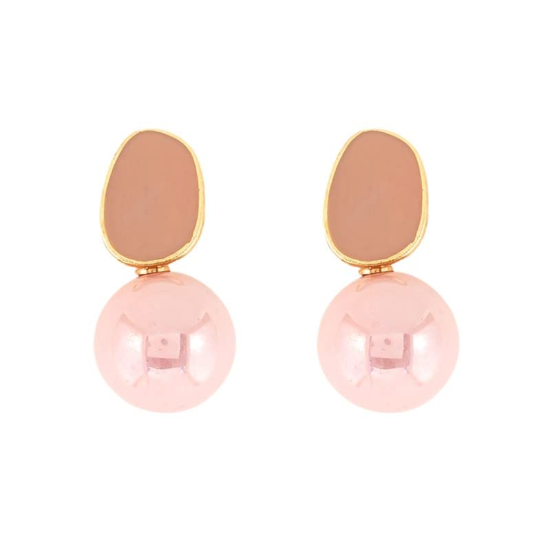 Joker & Witch Women Soleil Rosegold And Pink Pearl Earring