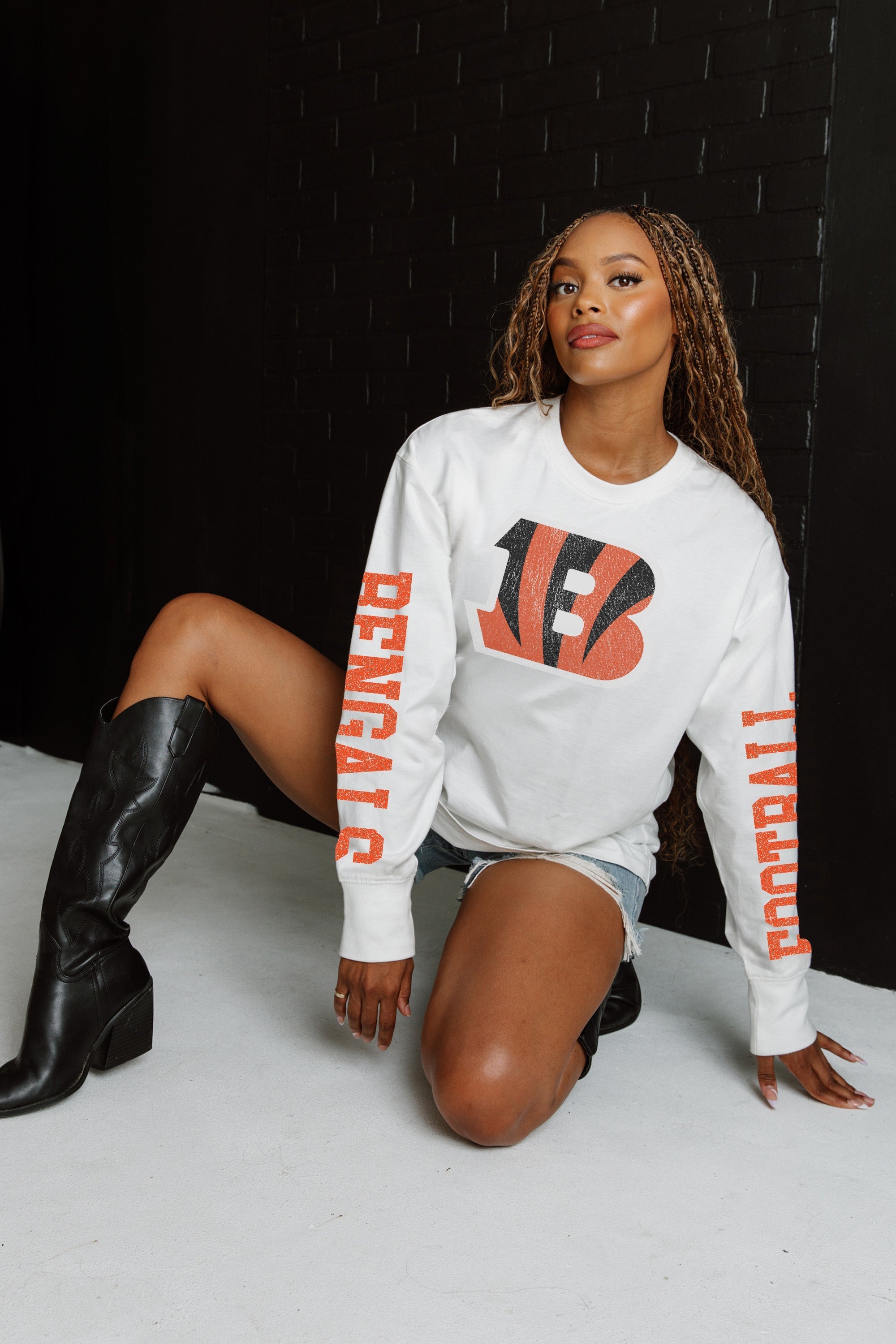GC X NFL Cincinnati Bengals Game Plan Oversized Midweight Long Sleeve Tee - view 4