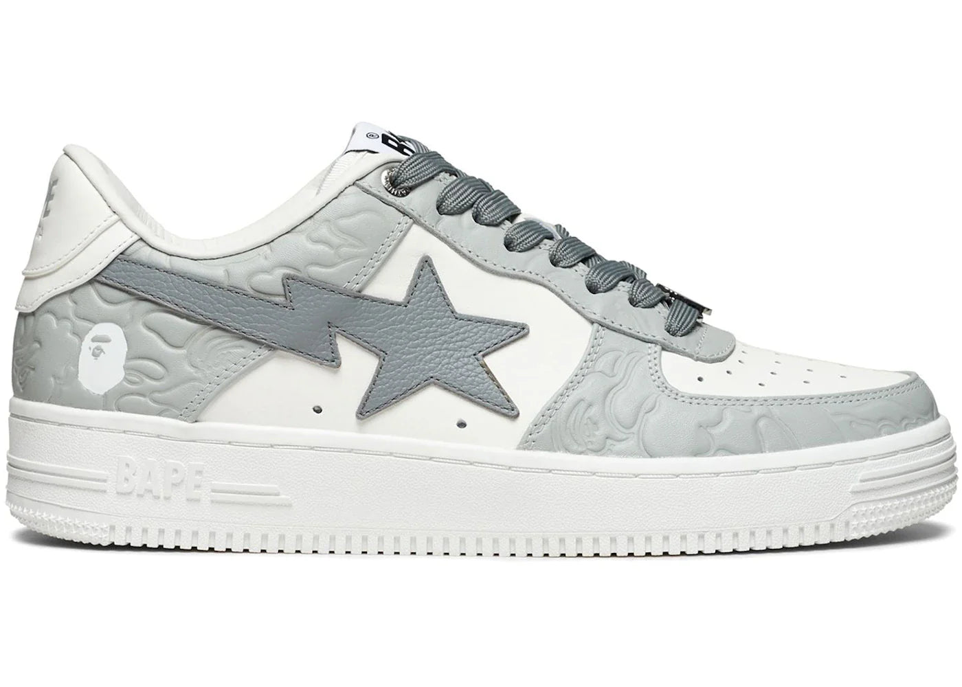 Sta 4 linecamo – A Bathing Ape Bape Sta #4 Linecamo White Grey