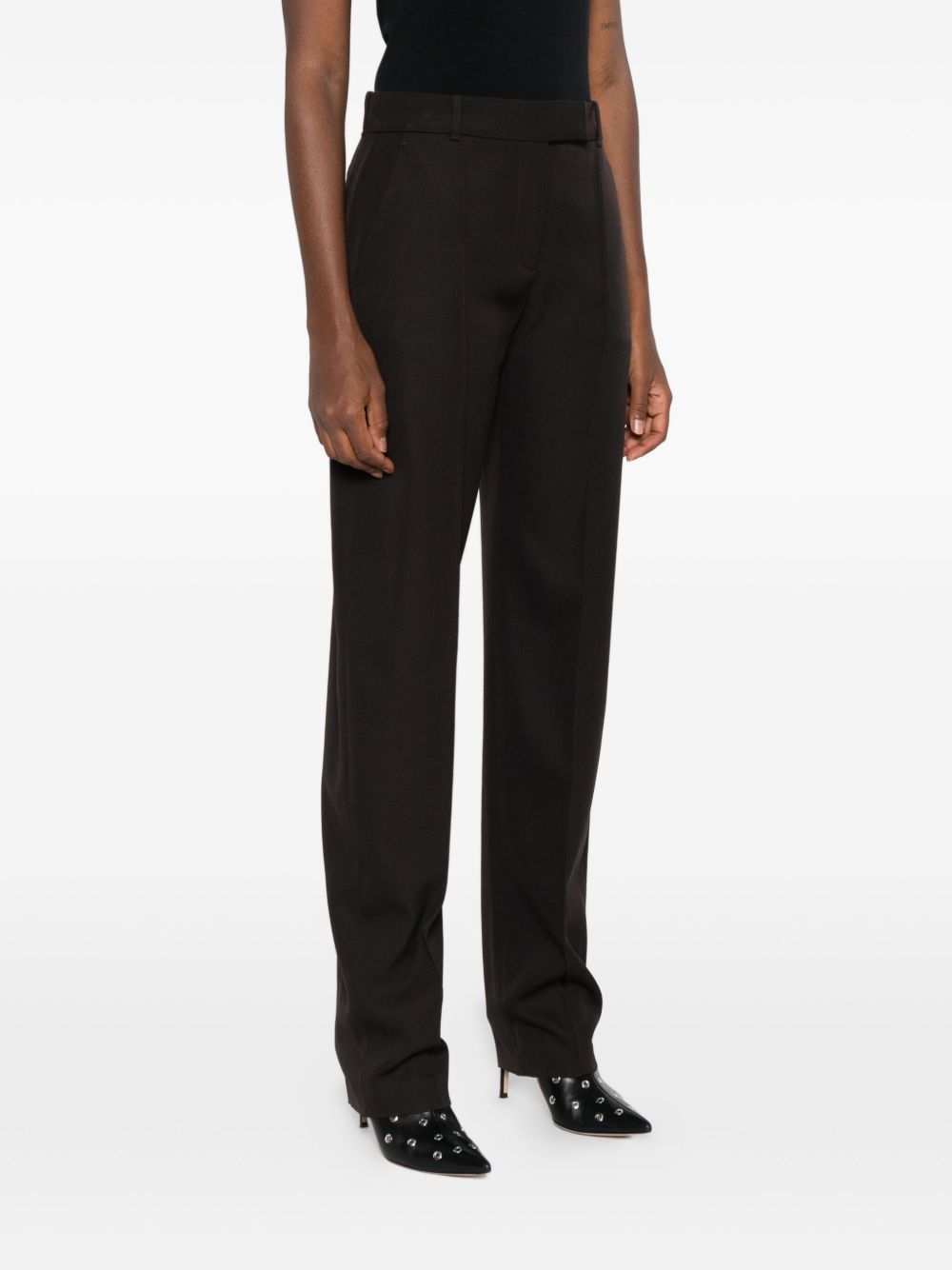 Alexander McQueen Pressed-crease tailored trousers - view 5