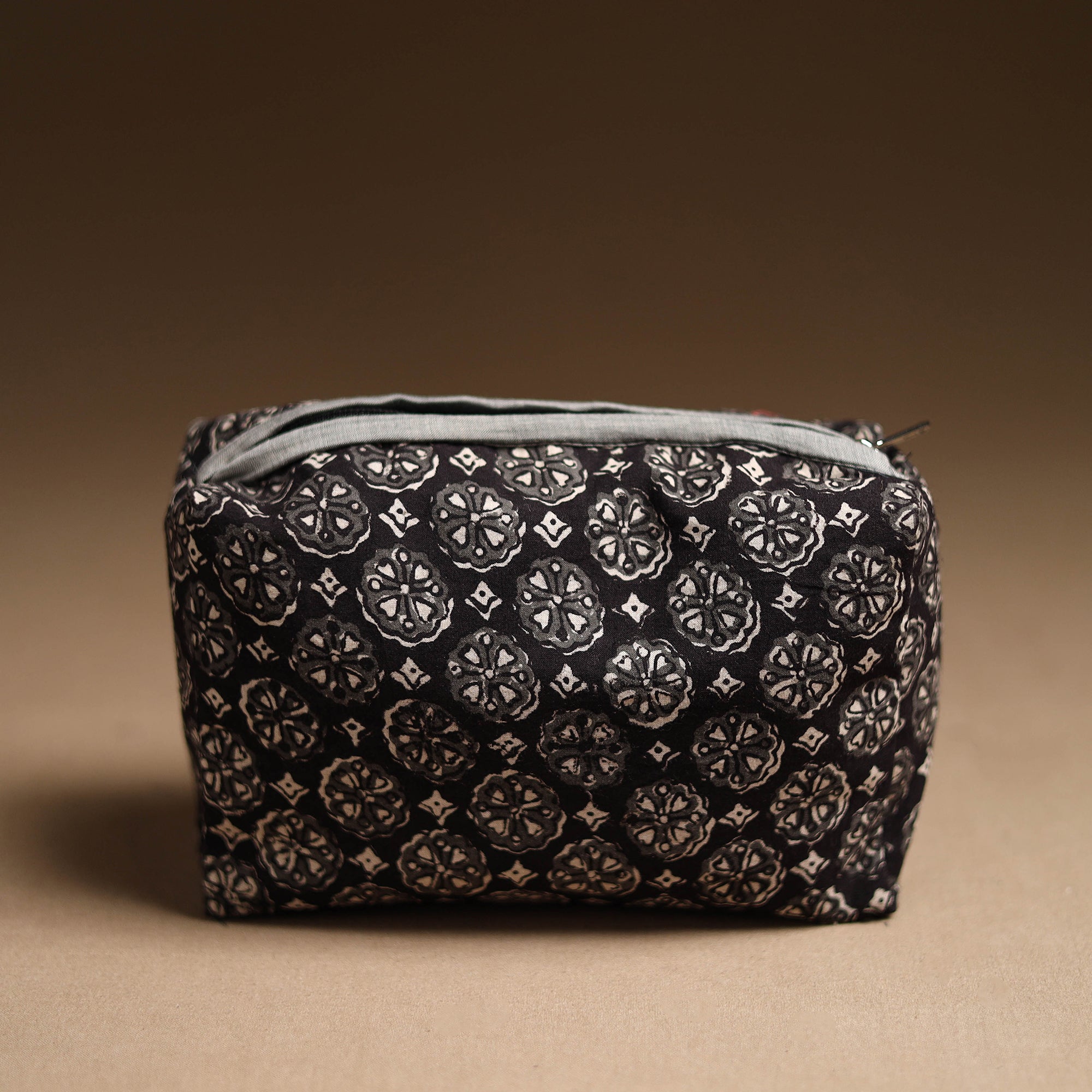 NOORI BAZAR Black - Handmade Cotton Toiletry Pouch 09
