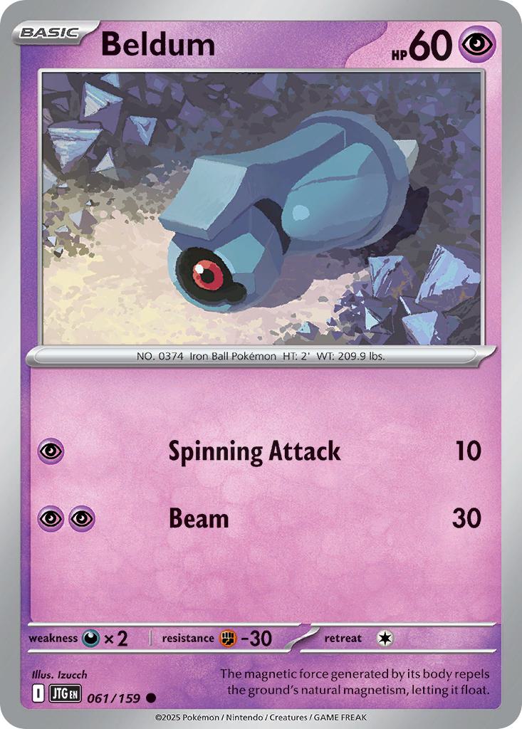 Common sv09-061 non-holo – Pokémon Beldum - 061/159 - Common [sv09-061] [Non-Holo]