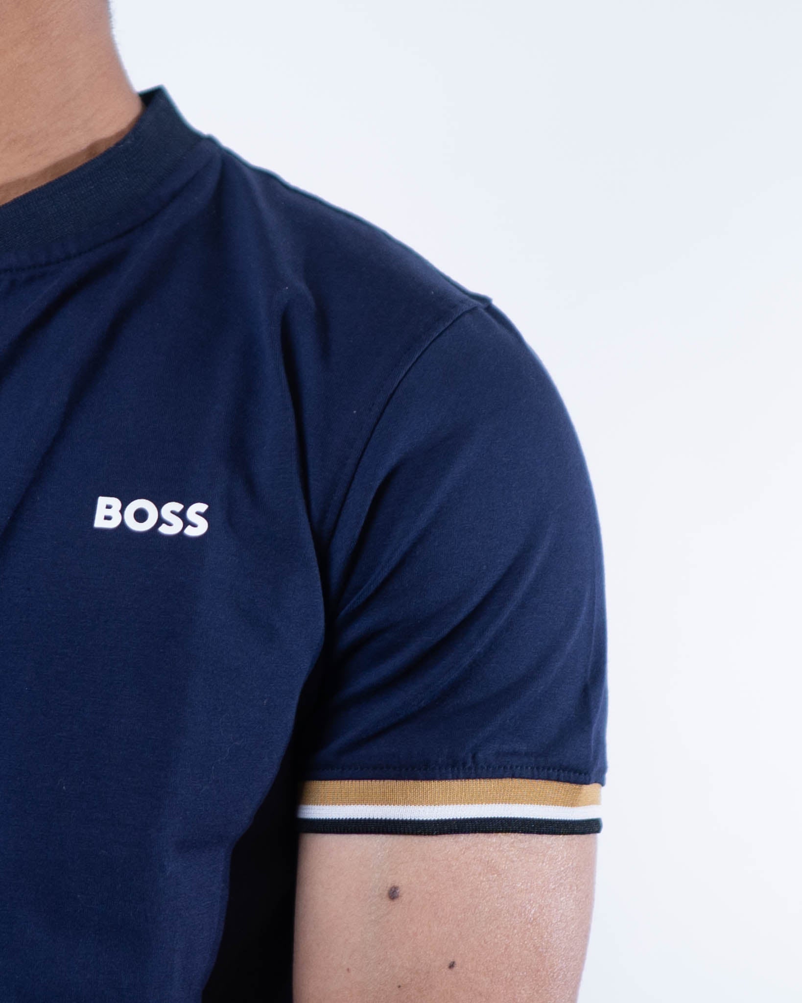 Hugo Boss x Matteo Berrettini Slim-Fit Stripes Polo T-Shirt - view 2