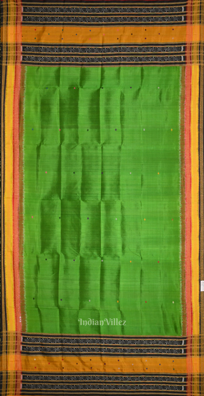 IndianVillèz Green Kathiphera Pure Silk Dupatta