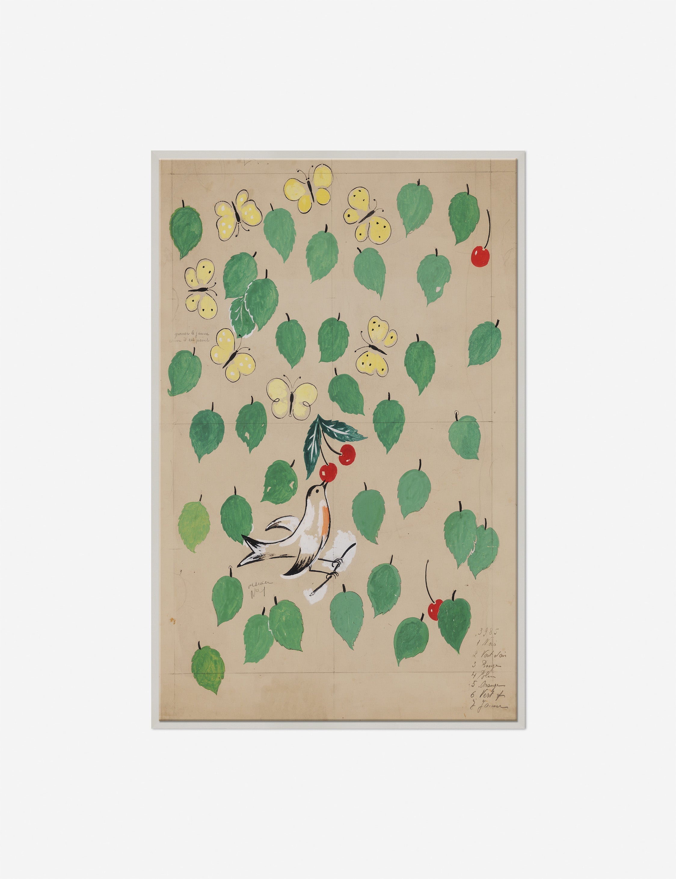 Lulu and Georgia Cherries Print by Paule Marrot