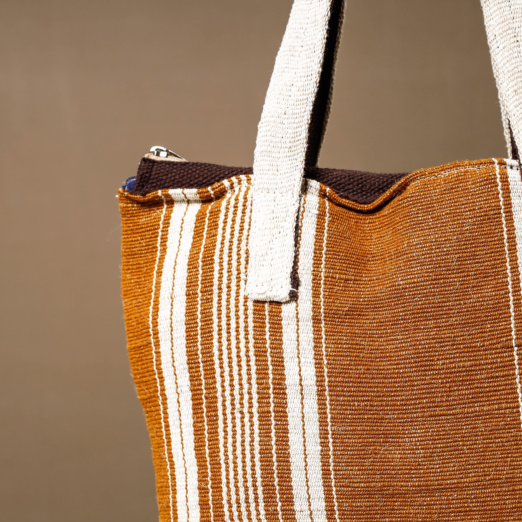 ITOKRI CRAFTS INITIATIVE Brown - Handcrafted Jute Cotton Shoulder Bag - view 2