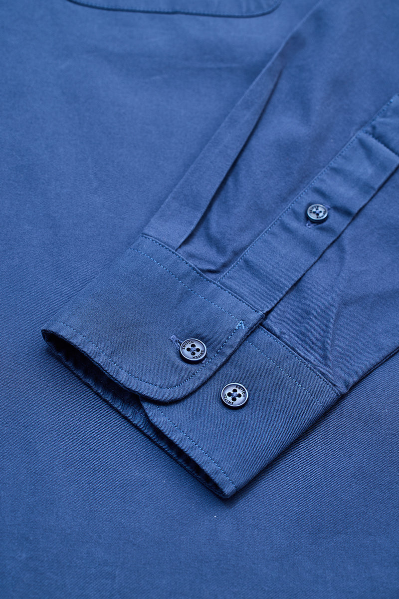 SNITCH Blue Solid Double Pocket Overshirt - view 8