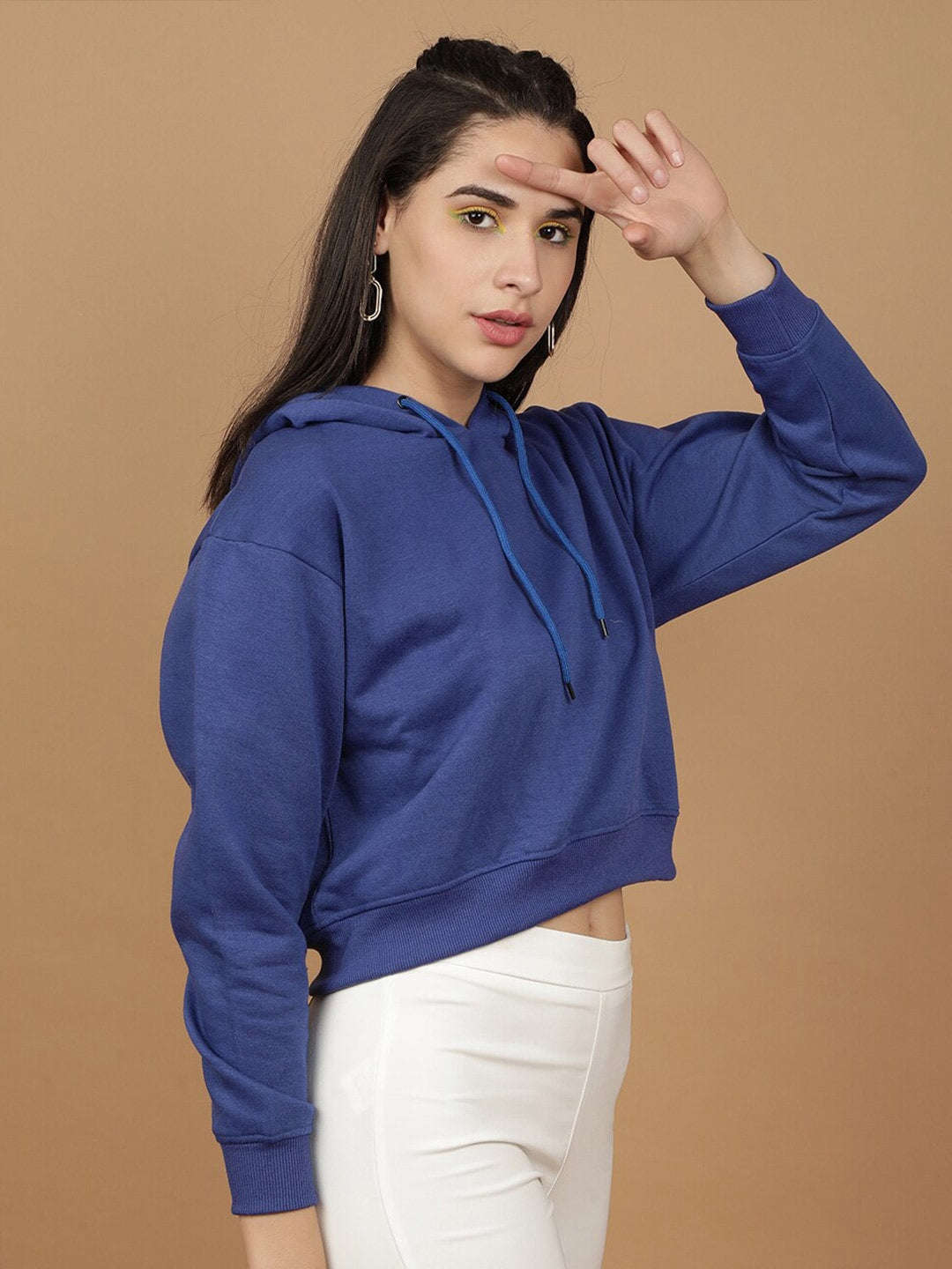 Freehand By The Indian Garage Co Women's Solid Regular Fit Sweatshirt - view 3
