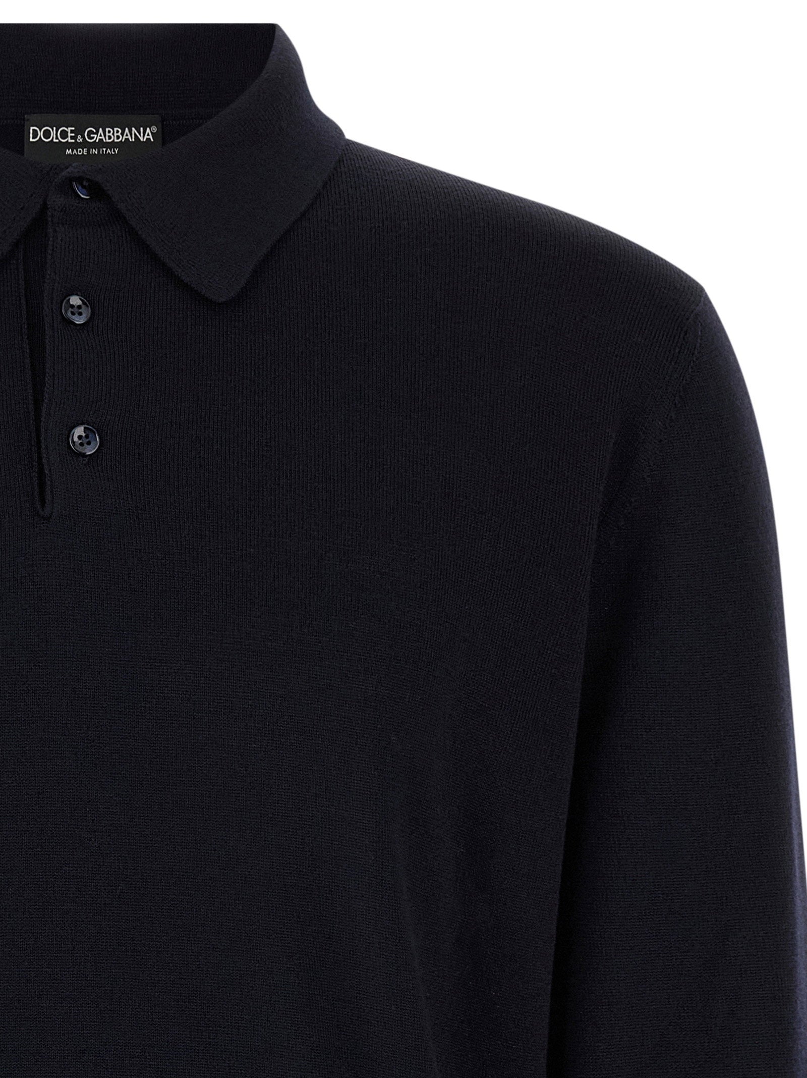 Dolce & Gabbana Virgin Wool Polo Shirt – 100% virgin wool - view 3