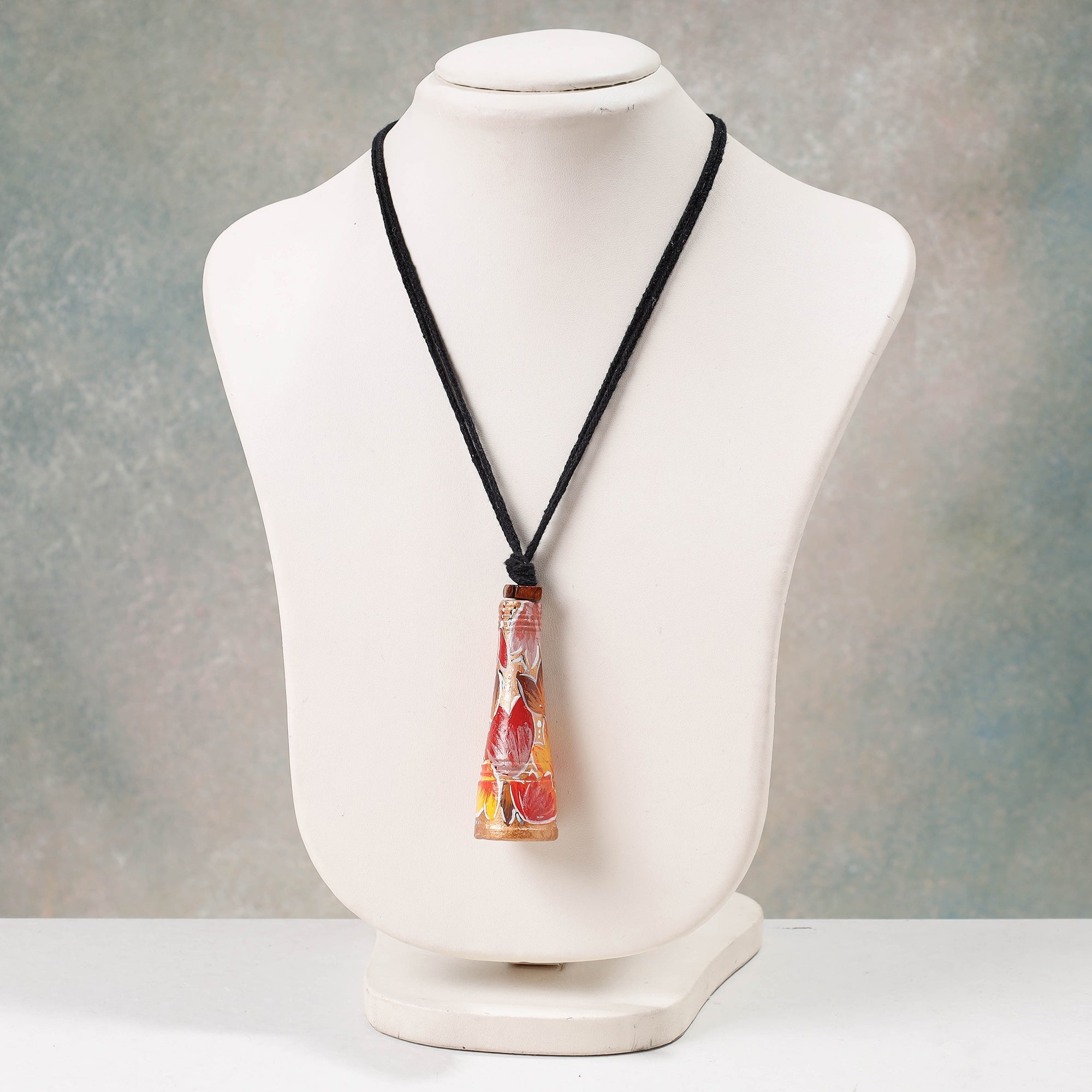 KHUSHBASH - HAPPY LOOM OF EAST Bishnupur Handpainted Terracotta Necklace