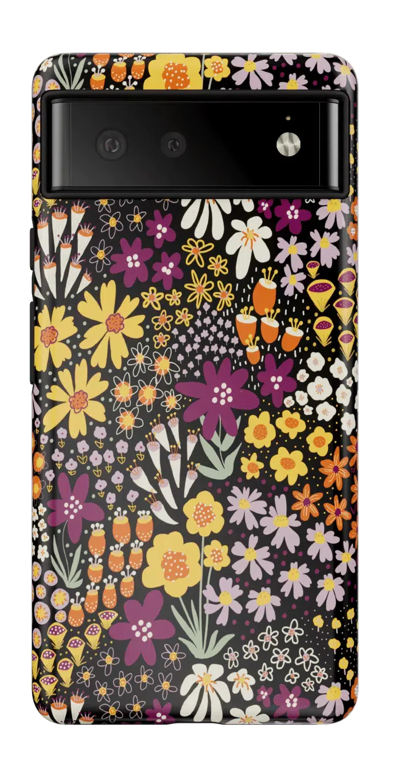 Casetry Falling for You | Plum Floral Google Pixel Case