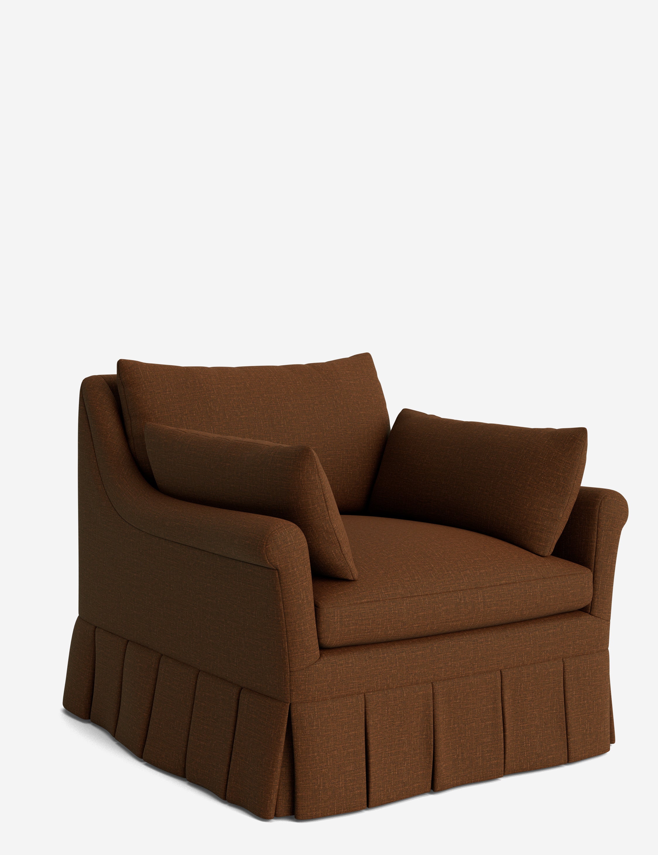 Lulu and Georgia Portola Rolled Arm Luxe Depth Pleated Chair - view 91