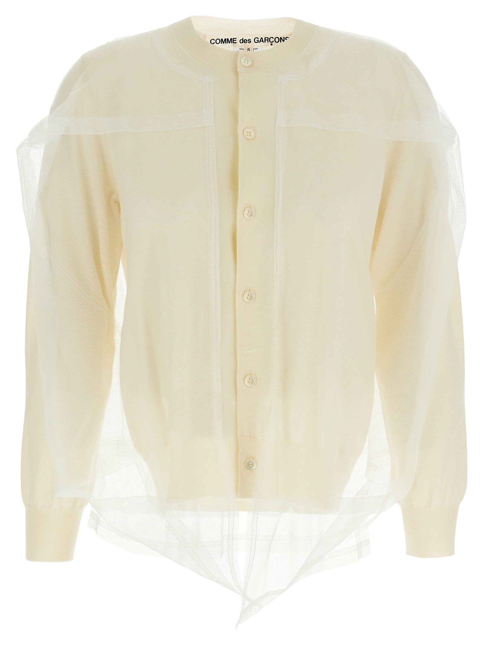 Comme Des Garcons Tulle Cardigan – 100% wool