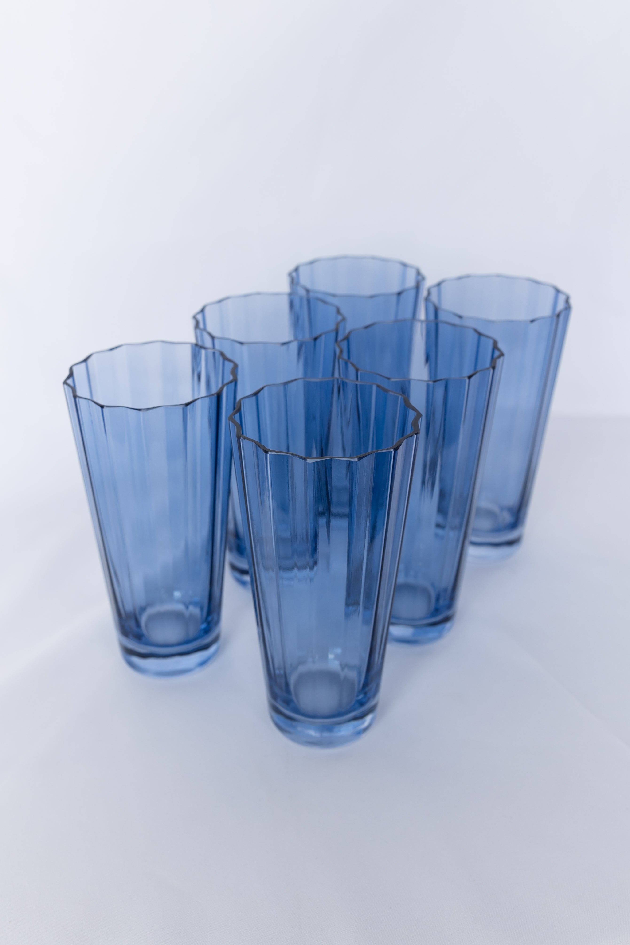 Estelle Colored Glass Estelle Colored Sunday High Balls - Set of 6 {Cobalt Blue} - view 2
