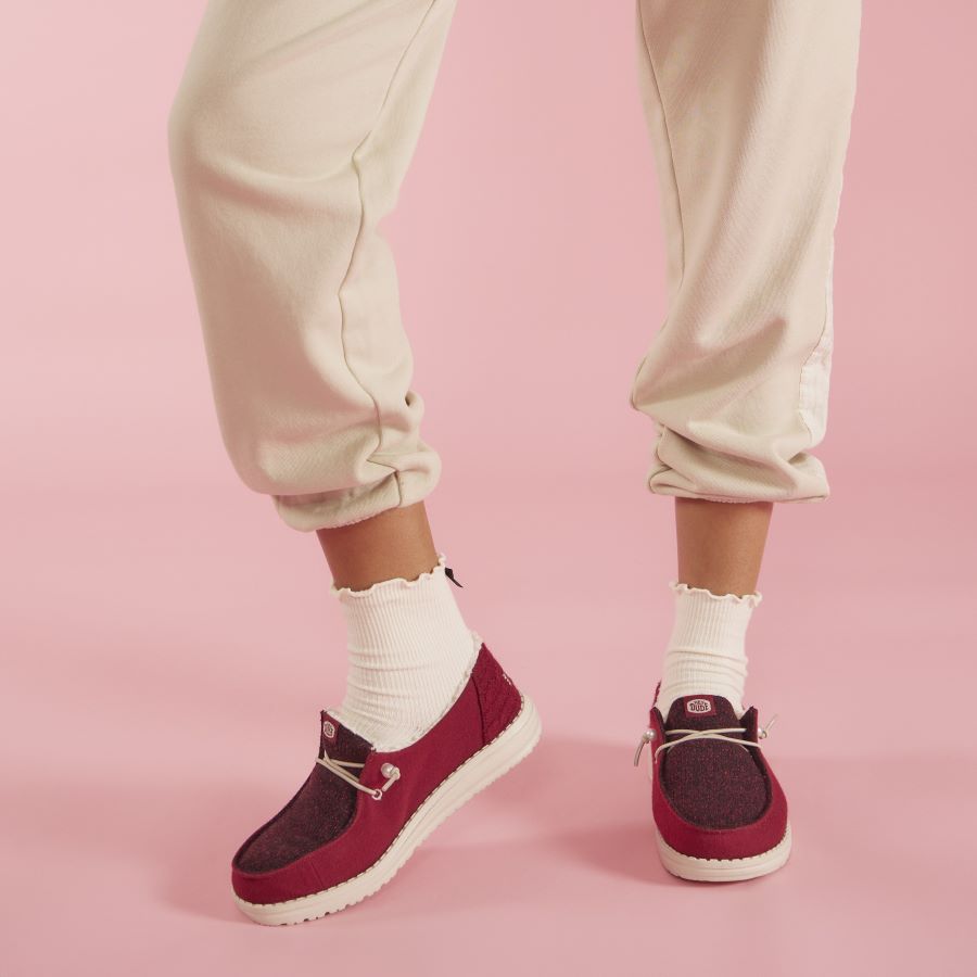 HEYDUDE shoes Wendy Brushed Cozy - Crimson – Women's - view 2