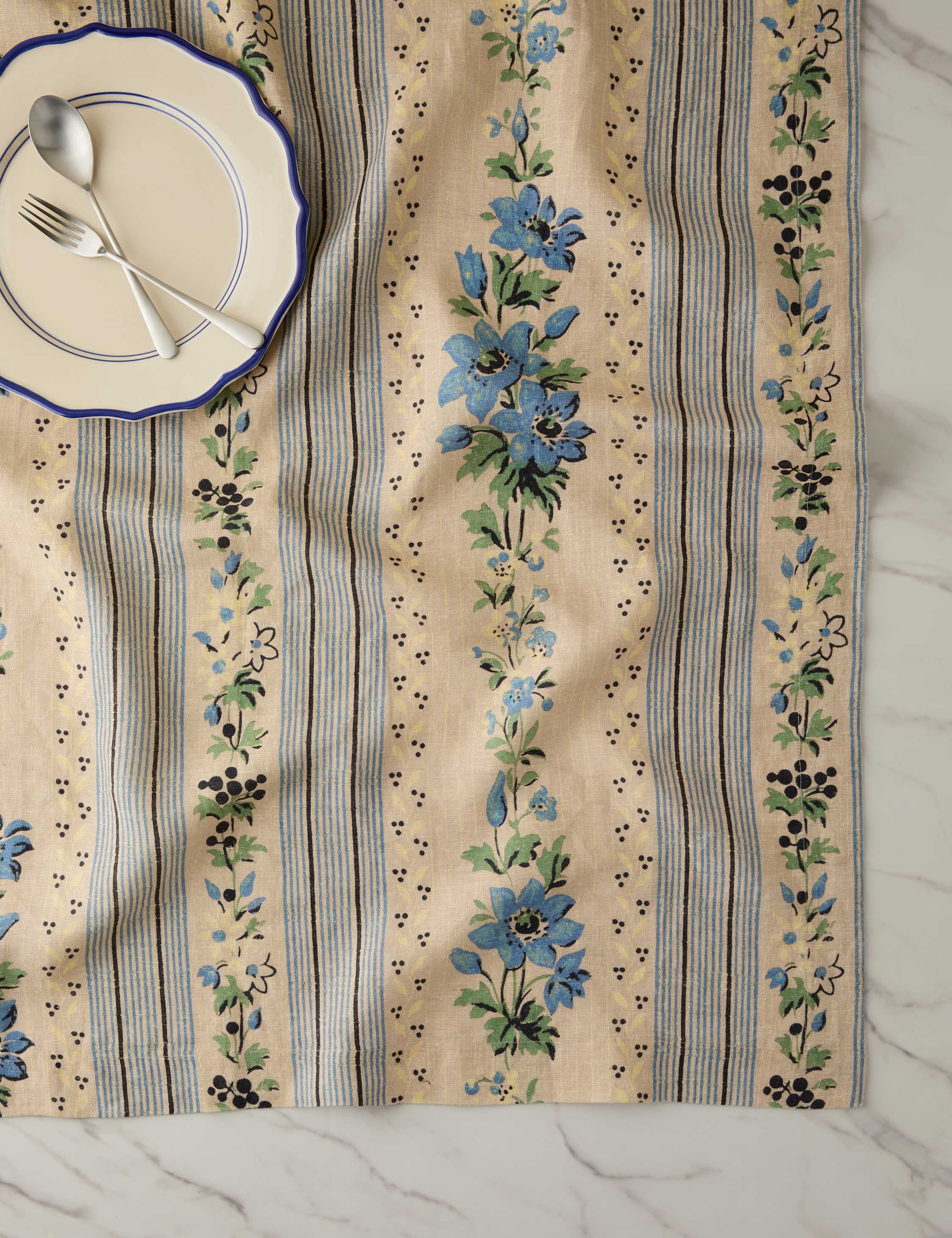 Lulu and Georgia Golden Linen Tablecloth by Heidi Caillier