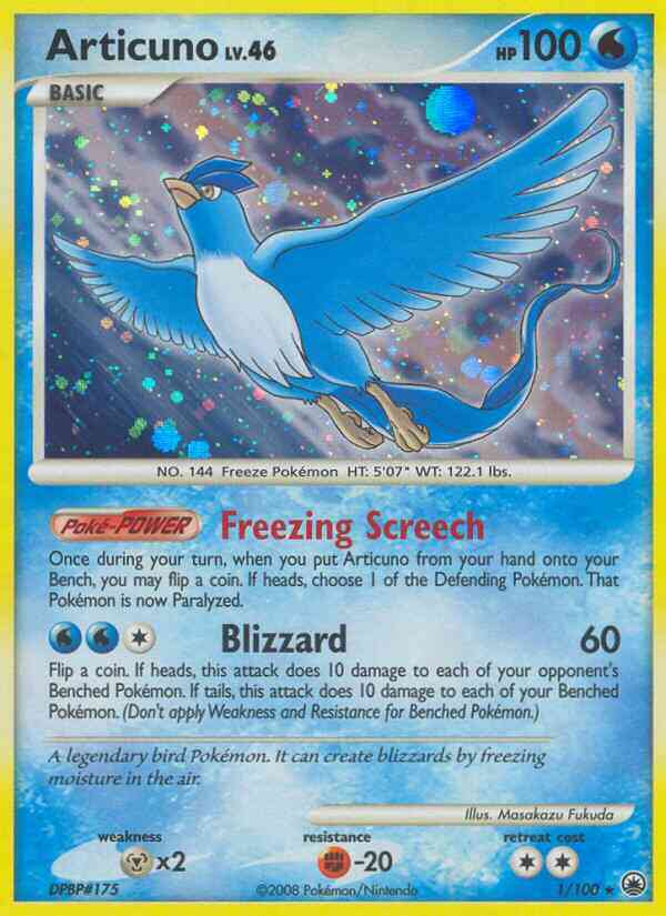 Rare holo dp5-1 – Pokémon Articuno - 1/100 - Rare Holo [dp5-1] [Reverse Holo]