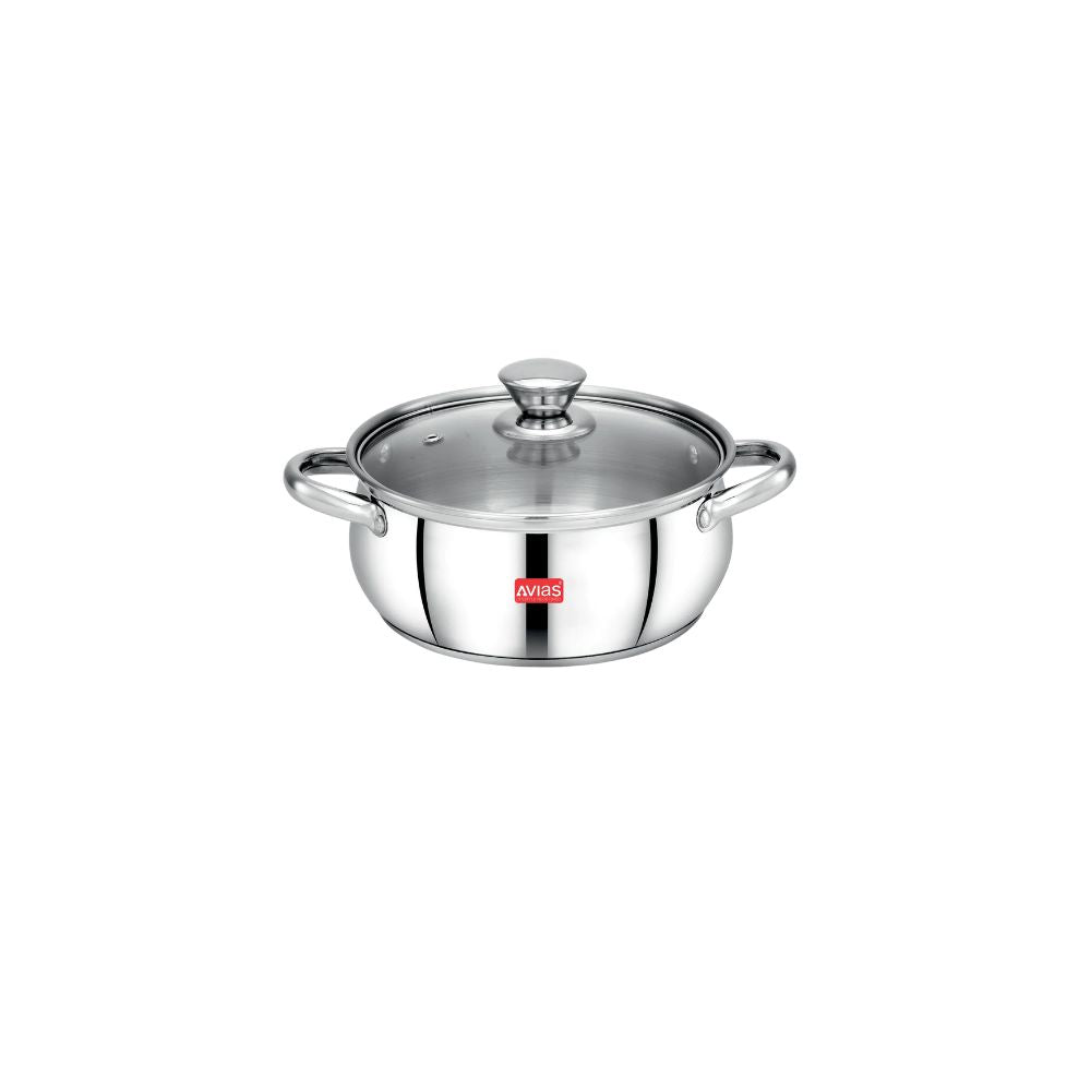 AVIAS Inox IB Stainless Steel Cookpot With Glass Lid | Gas & Induction Compatible | Silver | 1 Pc - view 12