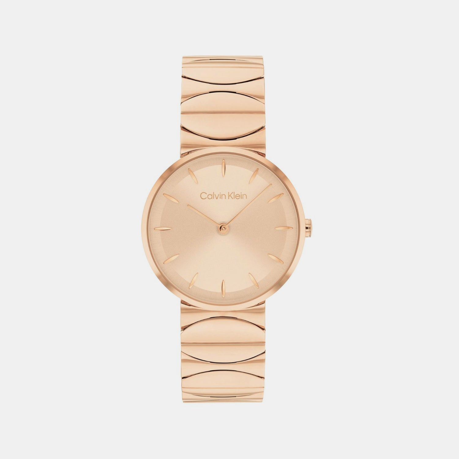 Calvin Klein Ck Enchant Women Quartz Carnation Gold Dial Analog Stainless Steel Watch 25700001