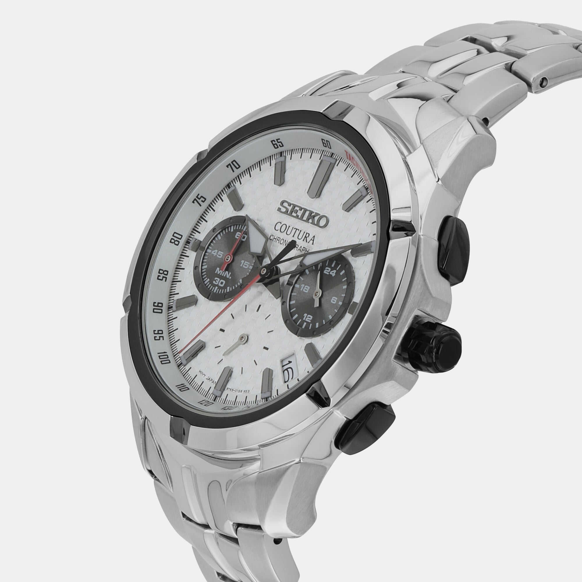 Seiko Coutura Men Quartz White Dial Chronograph Stainless Steel Watch SSB433P9 - view 2