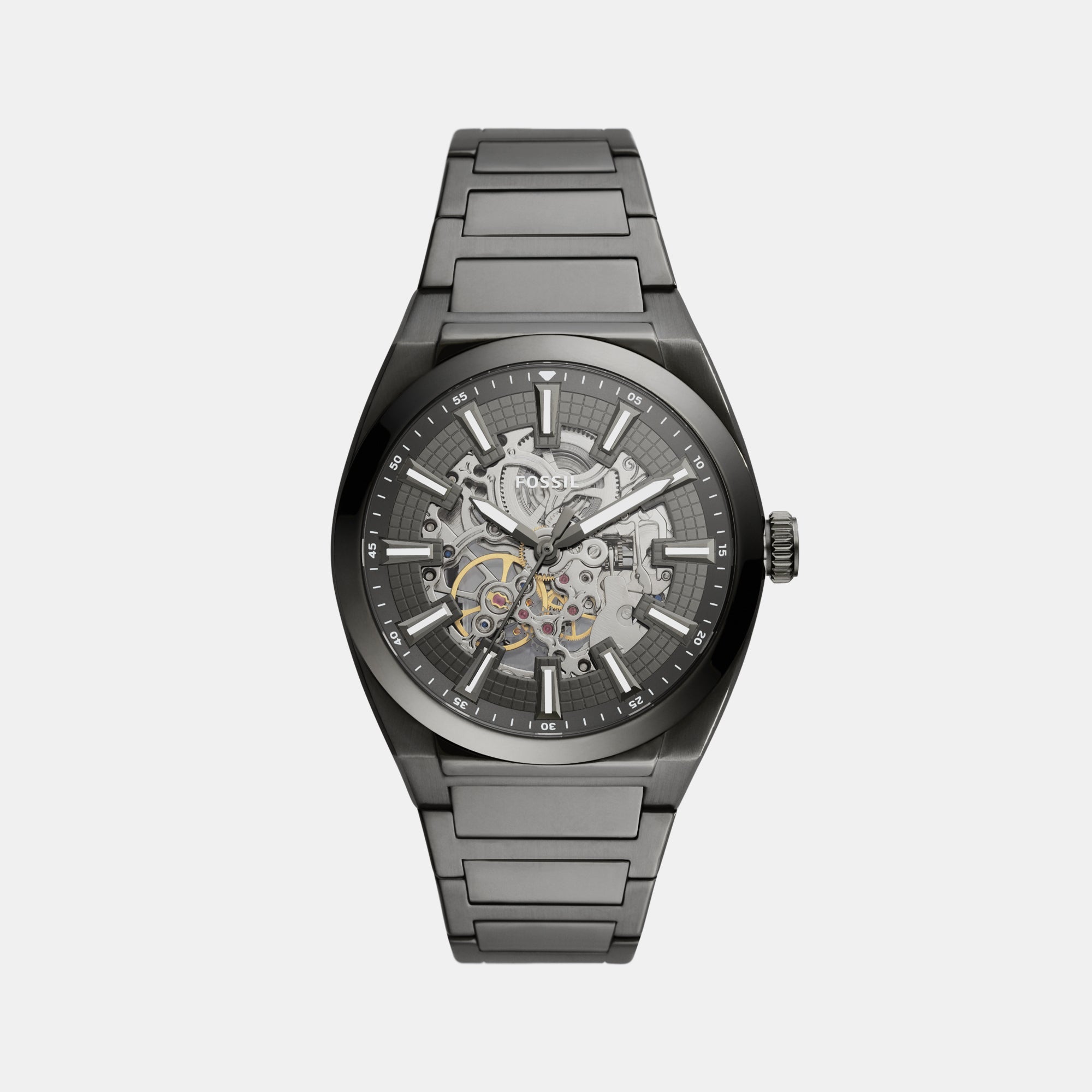 Fossil Everett Men Automatic Grey Dial Analog Stainless Steel Watch ME3206