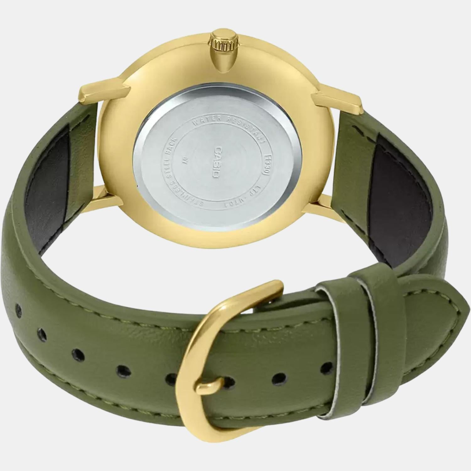Casio Enticer Men Quartz Green Dial Analog Leather Watch A1782 - view 5