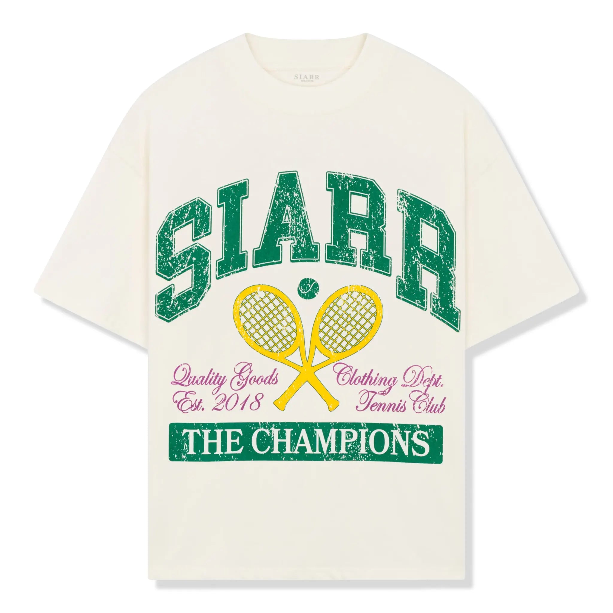 SIARR Tennis Off White T Shirt