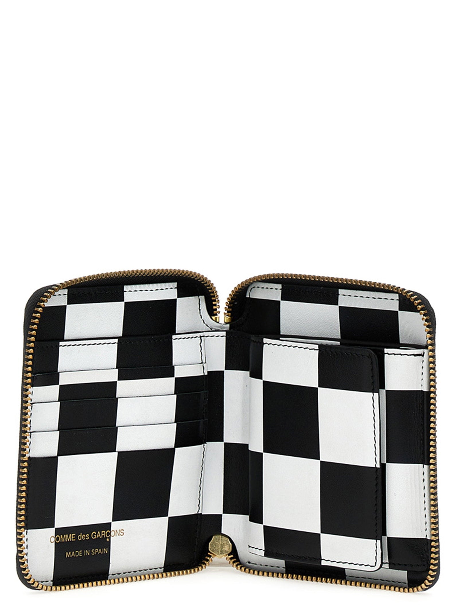 Comme Des Garcons Wallet Check Print Wallet - view 3