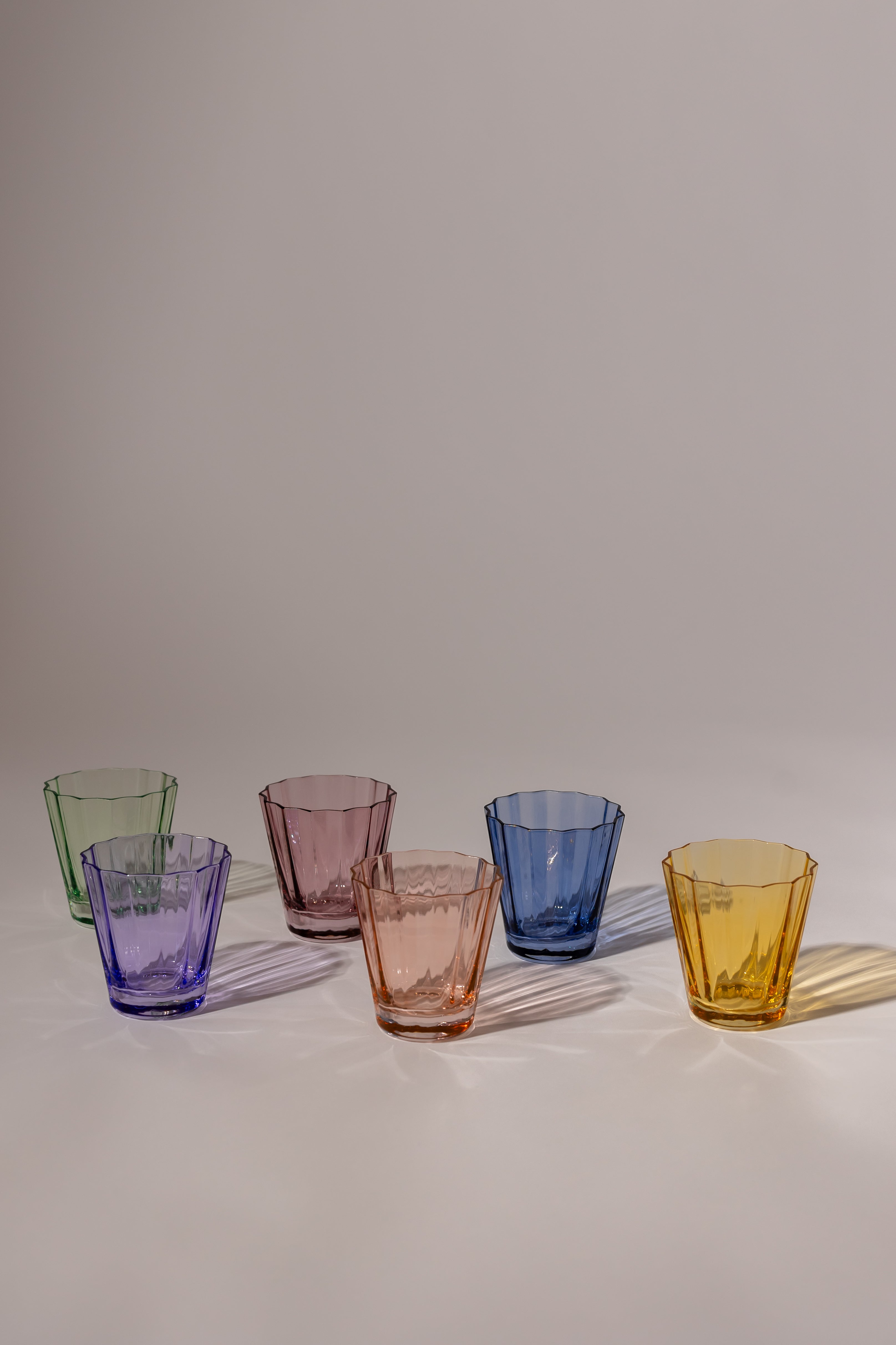 Estelle Colored Glass Estelle Colored Sunday Low Balls - Set of 6 {Mystery Box}
