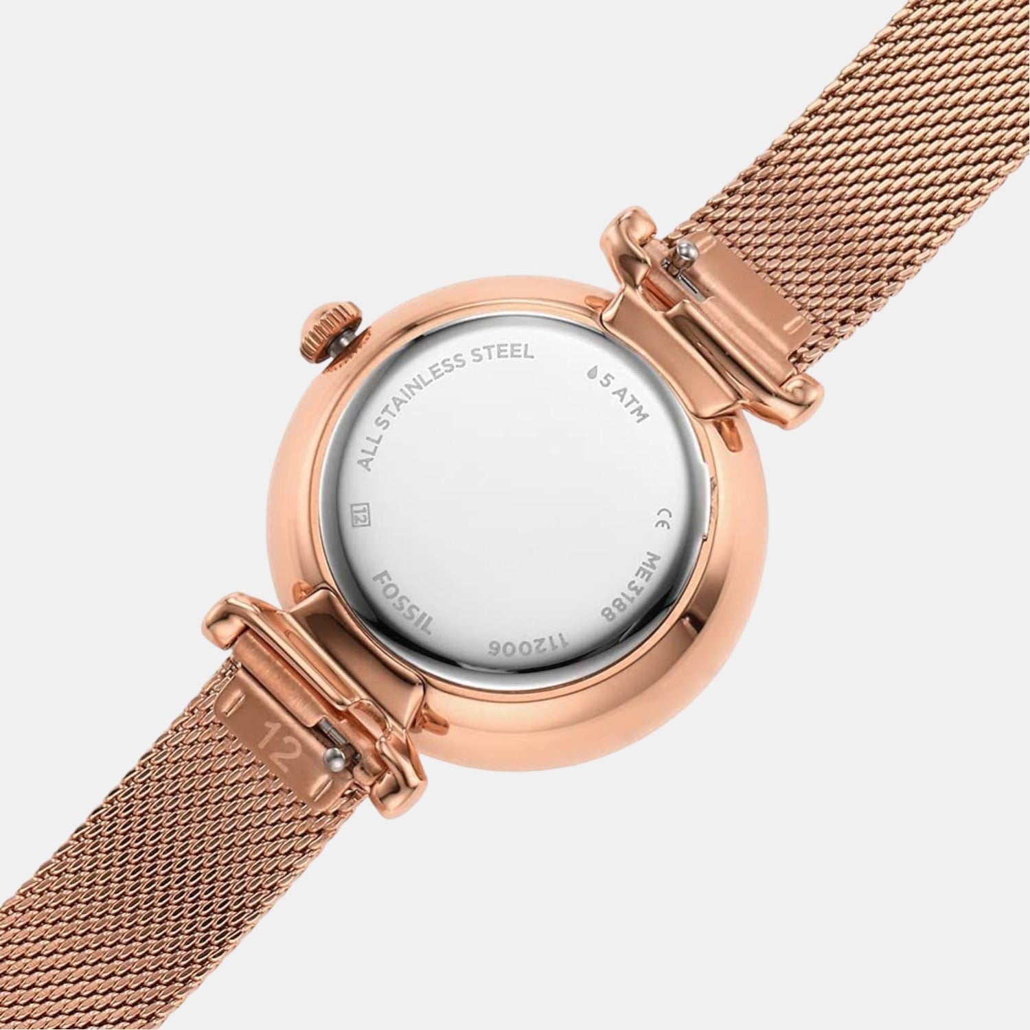 Fossil Carlie Women Automatic White Dial Analog Stainless Steel Watch ME3188 - view 7