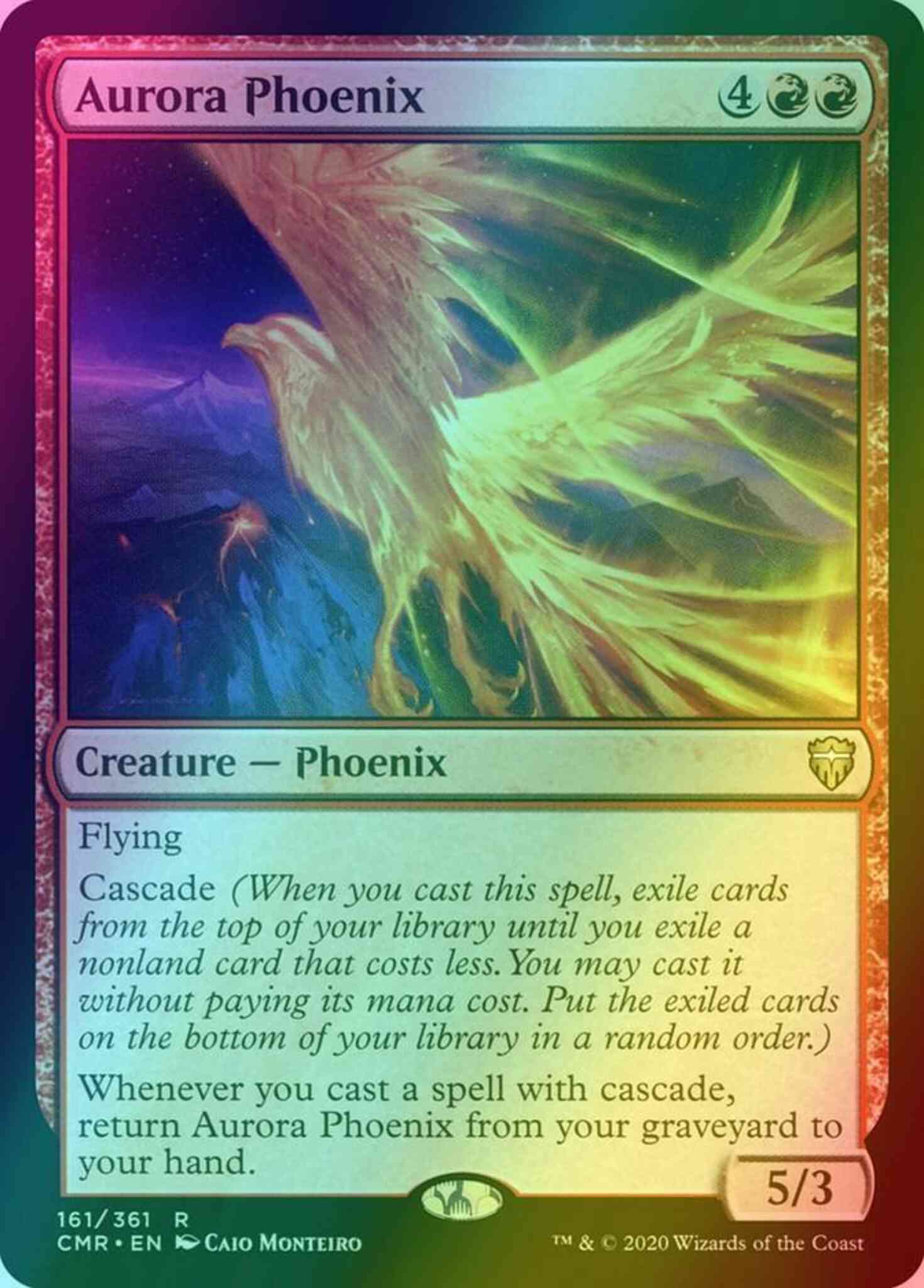Aurora phoenix 161 – Magic Aurora Phoenix [161] [Commander Legends] [Foil]