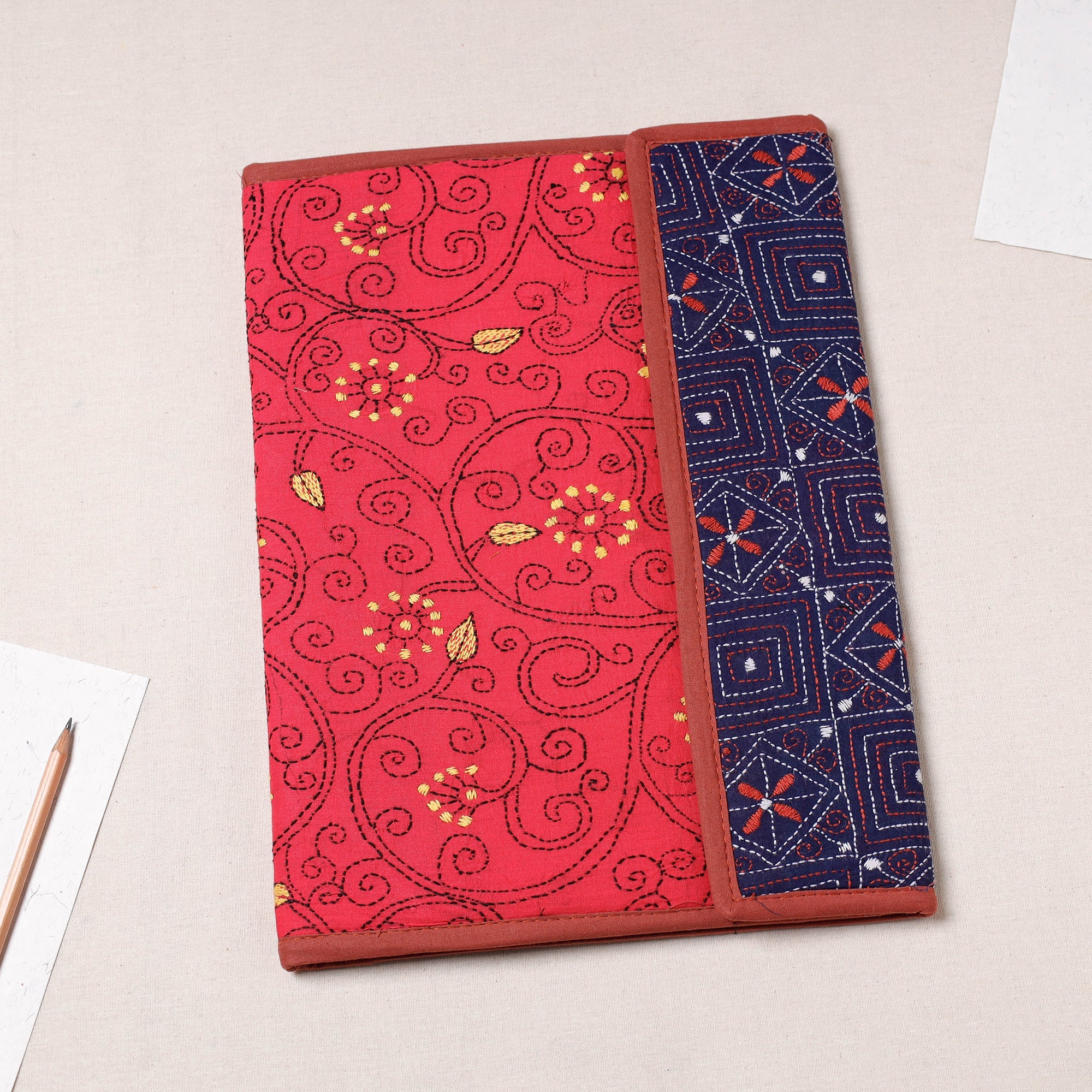 ASALKAAR Bengal Kantha Work Handcrafted File Folder