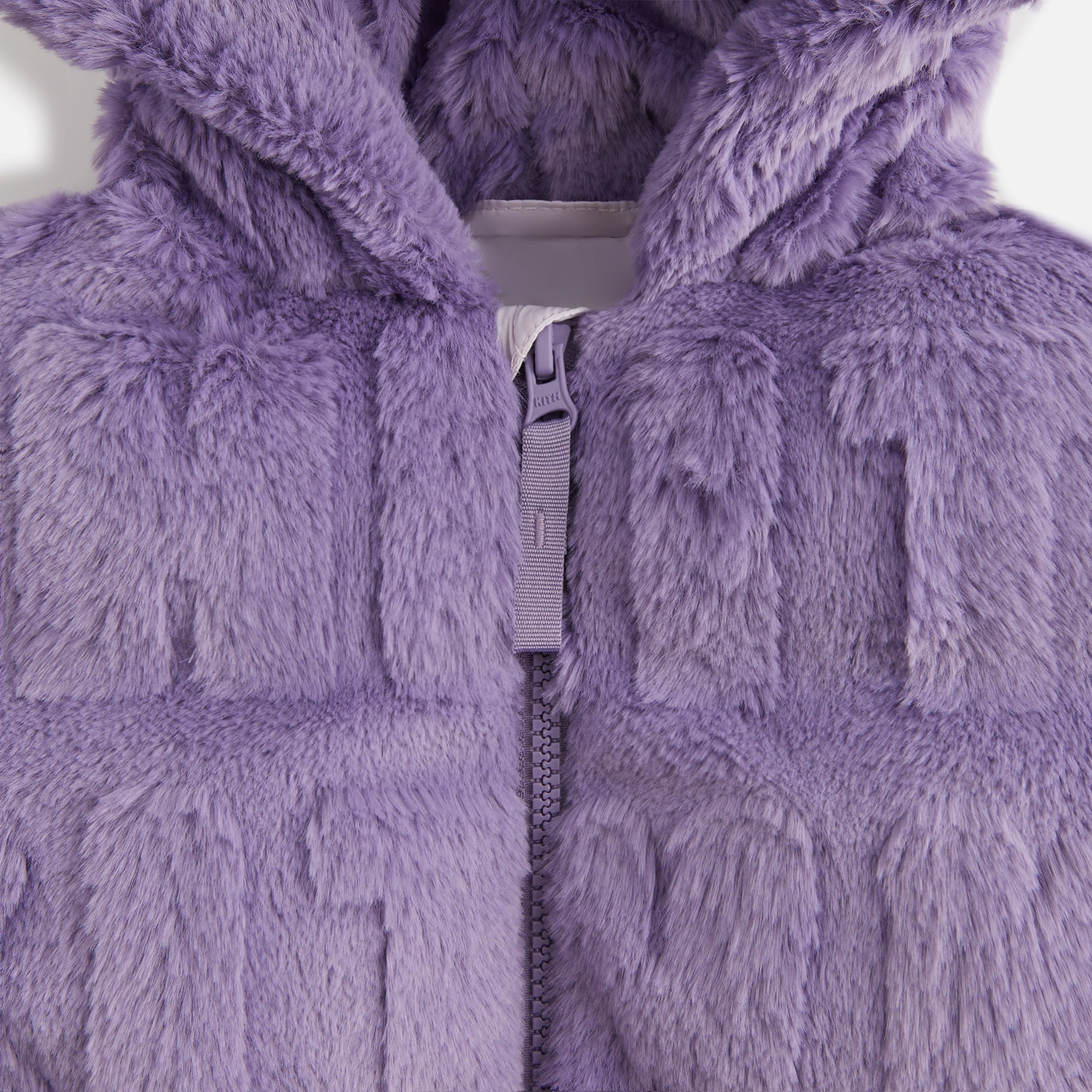 Kith Kids Monogram Faux Fur Crop Jacket - Lavender - view 4