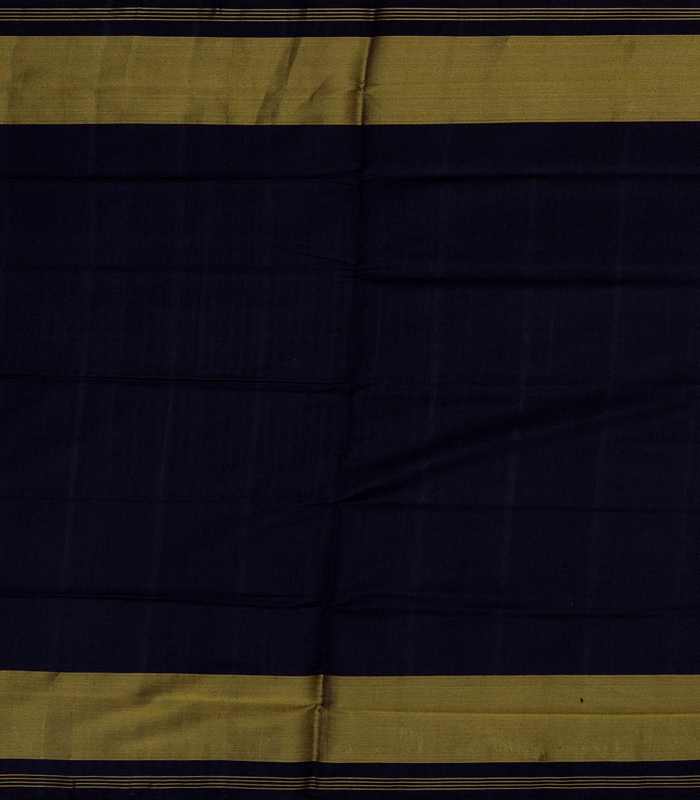 RmKV Midnight Blue Handloom Ikat Silk Saree With Floral Motifs-Midnight Blue - view 4