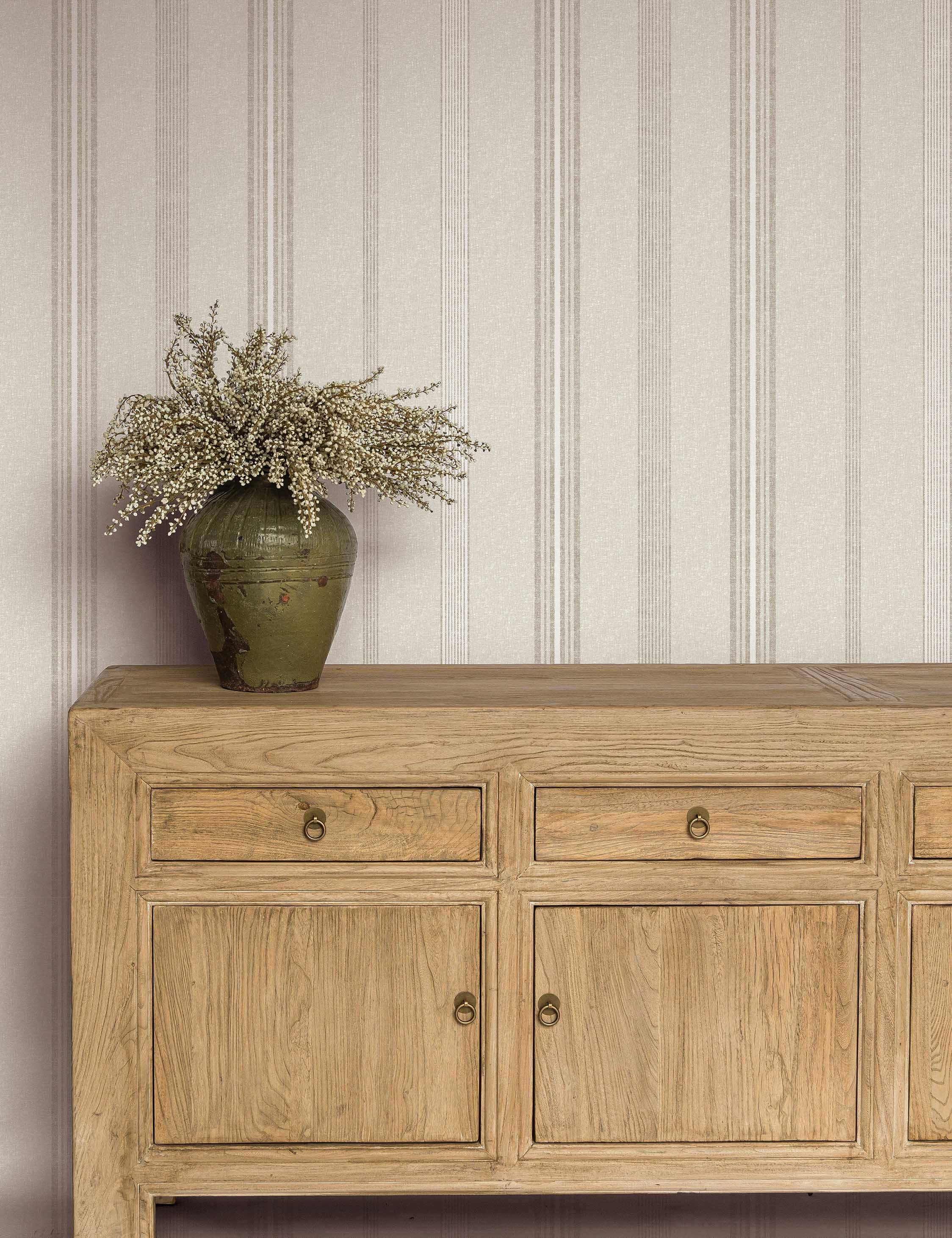 Lulu and Georgia Anatolia Stripe Textured Peel + Stick Wallpaper by Pure Salt - view 9