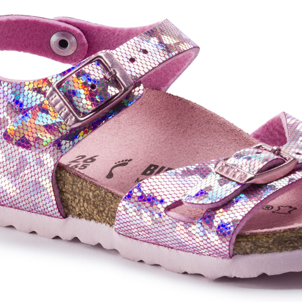 Birkenstock Rio Kids Synthetics – Pink Pink/Hologram Rose - view 5