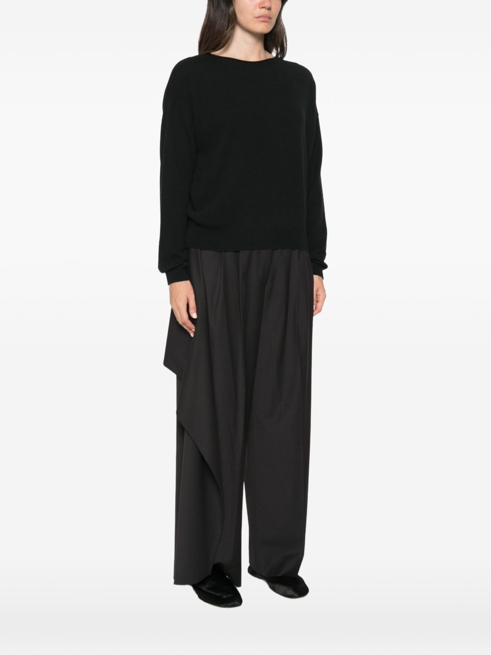 CT PLAGE Sweaters BLACK – 100% Cashmere - view 2