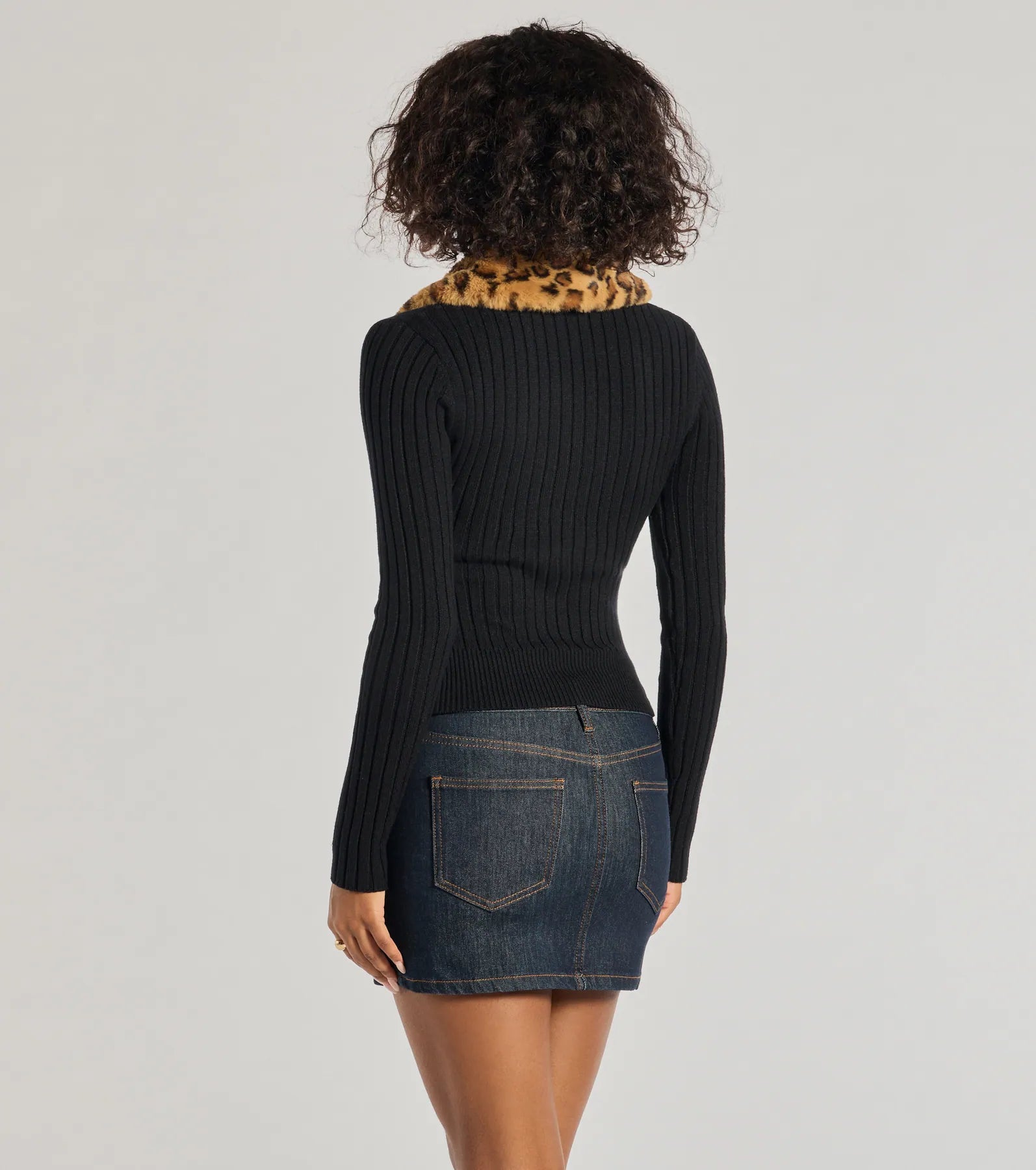 Windsor So Extra Faux Fur Trim Cardigan - view 2